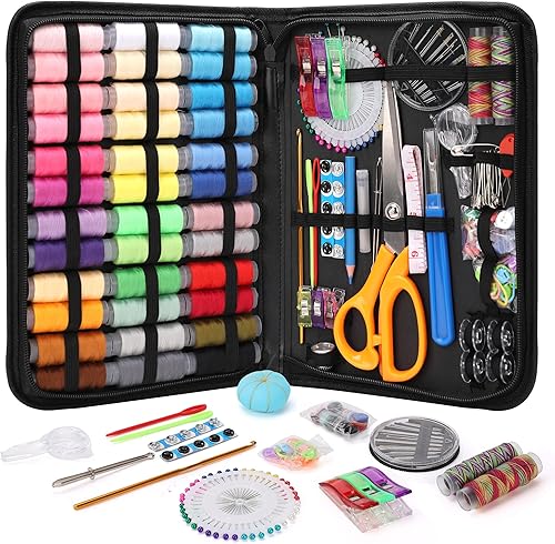 Coquimbo Kit de costura de regalo para abuela, mamá, adultos, niños, principiantes, viajeros en casa, emergencias, suministros de costura