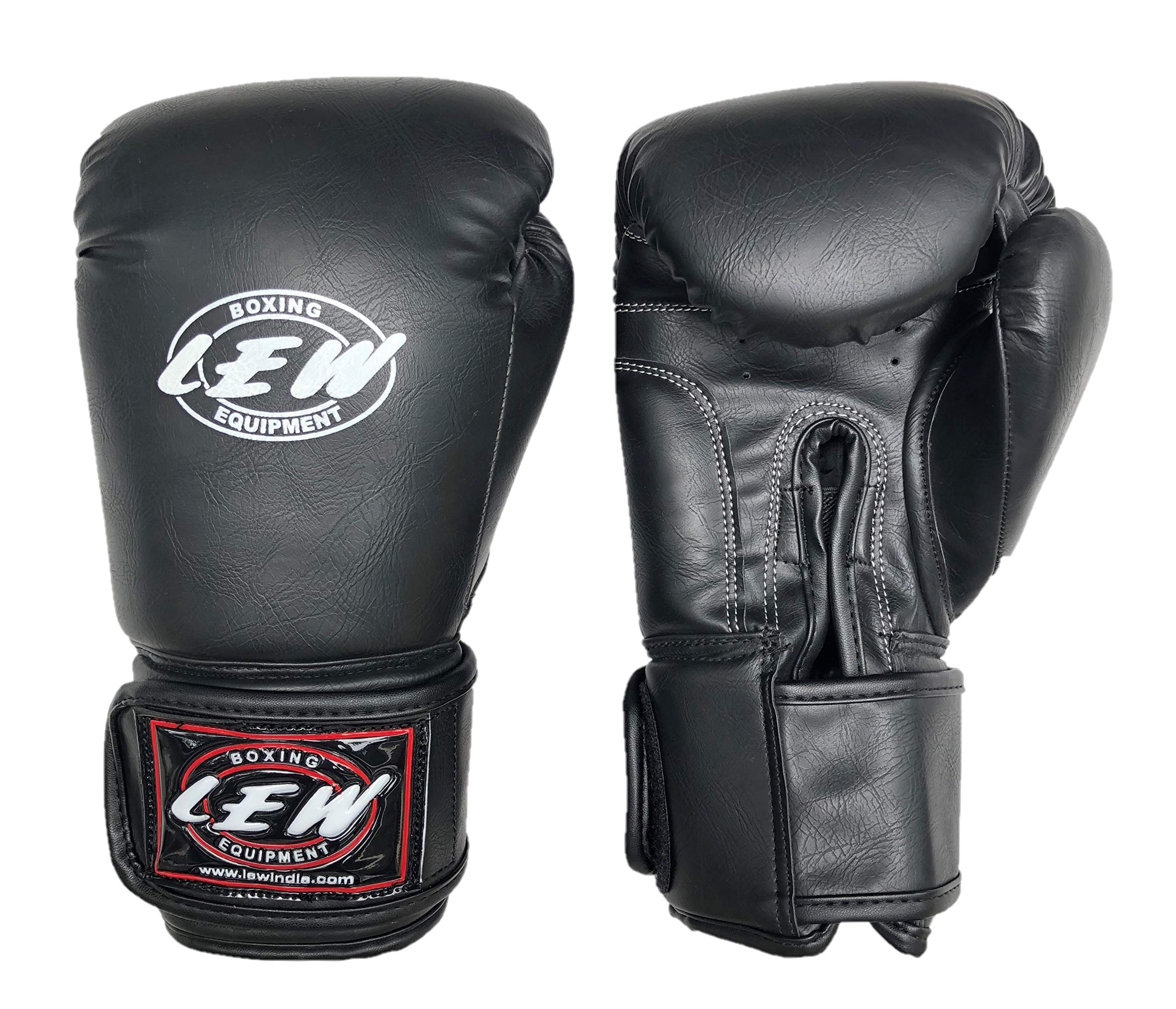 LEW Pro Faux Leather Training/Fight/MMA/Muay Thai Boxing Gloves with a Pair of Hand Wraps (B07MDGTB42) Amazon Price History, Amazon Price Tracker