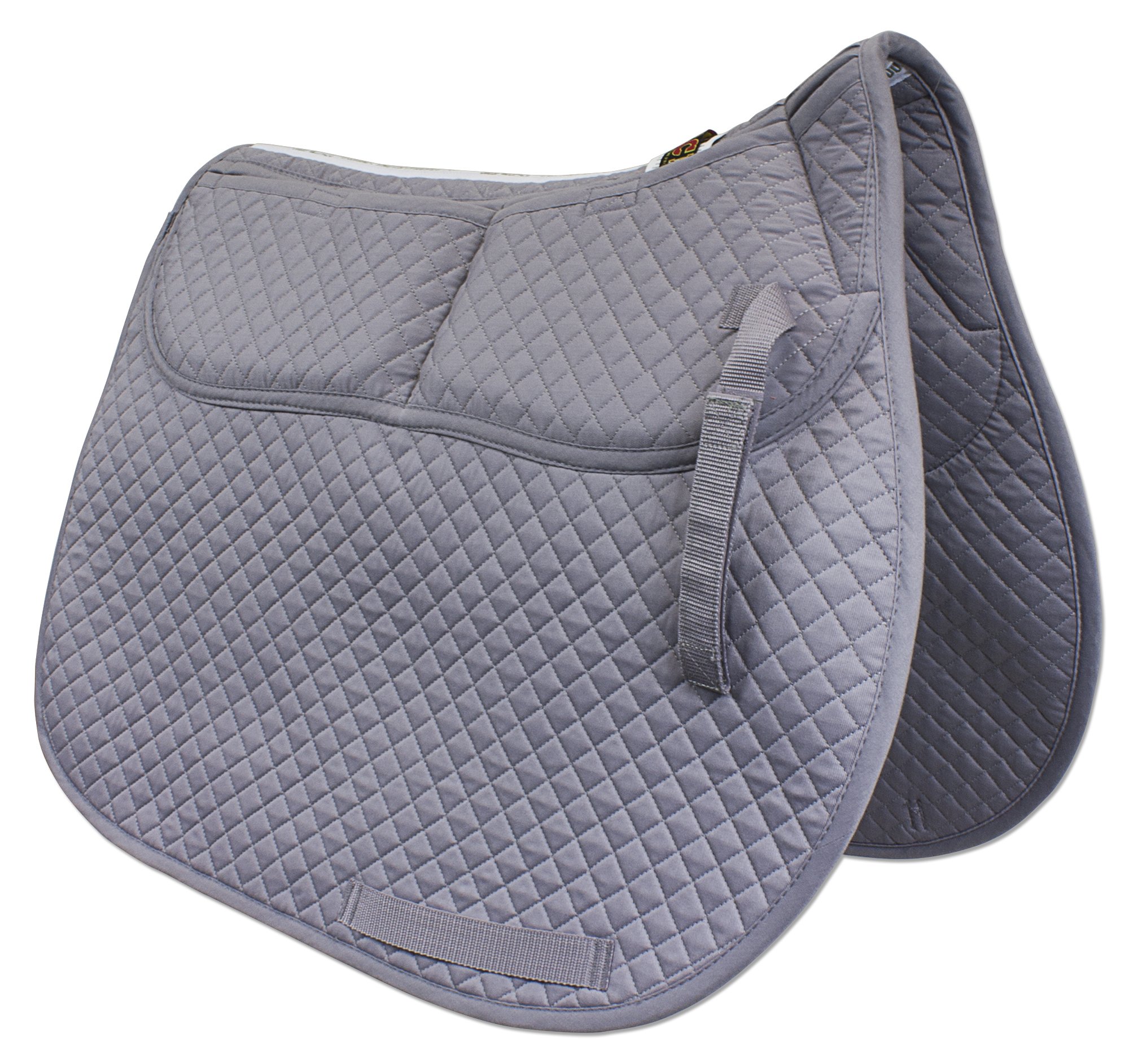 ECP Equine Comfort Products All-Purpose Correction Saddle Pad, Diamond Quilted Design with Adjustable Memory Foam Shims for Customized Fit, Pressure Relief, and Breathable Performance, Lilac Gray