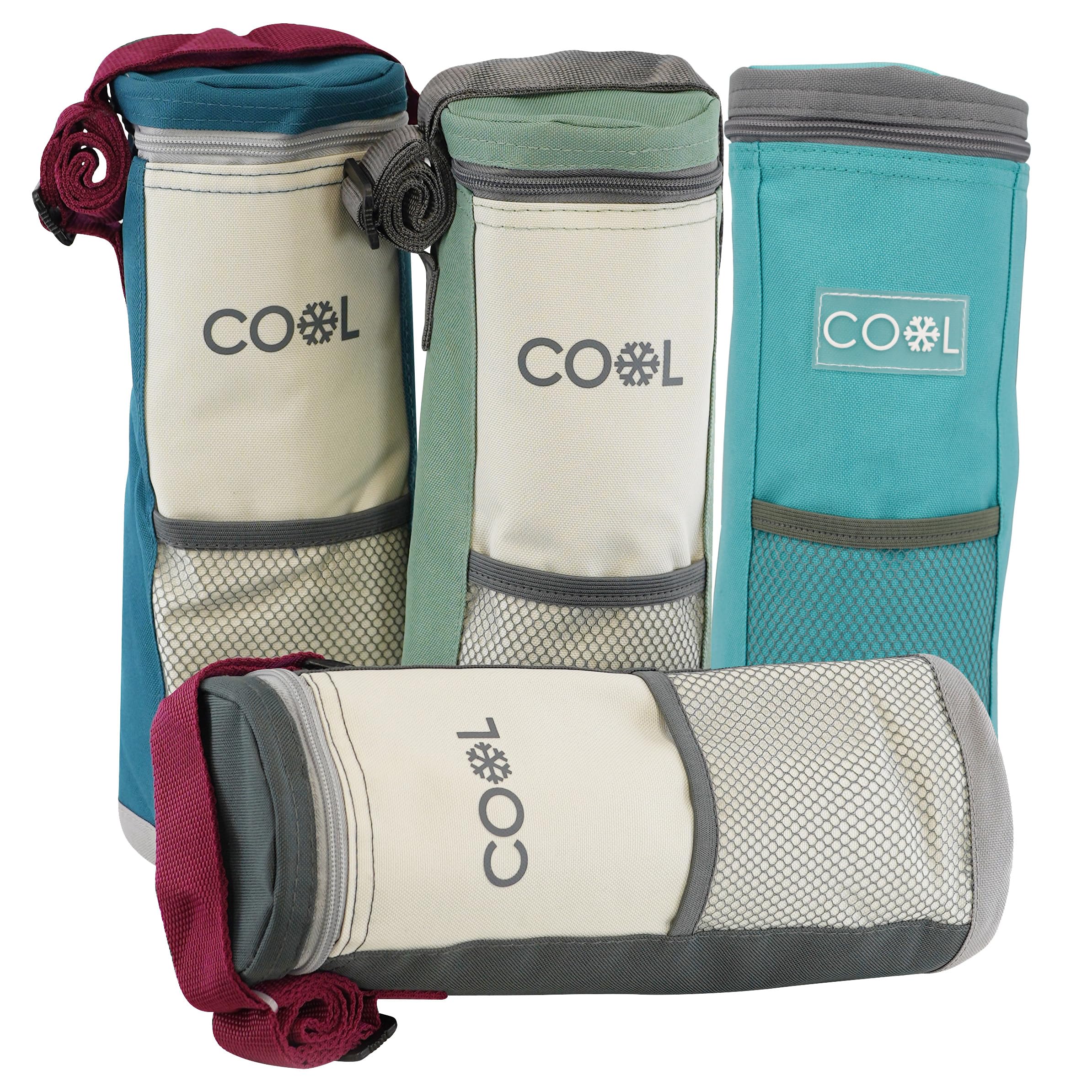 MTS Insulated Cool Bag for Wine – Portable Polyester Cooler with Adjustable Strap for Picnics & Travel, Fits 750ml to 1.5L Bottles, Easy to Clean, Assorted Colors & Designs
