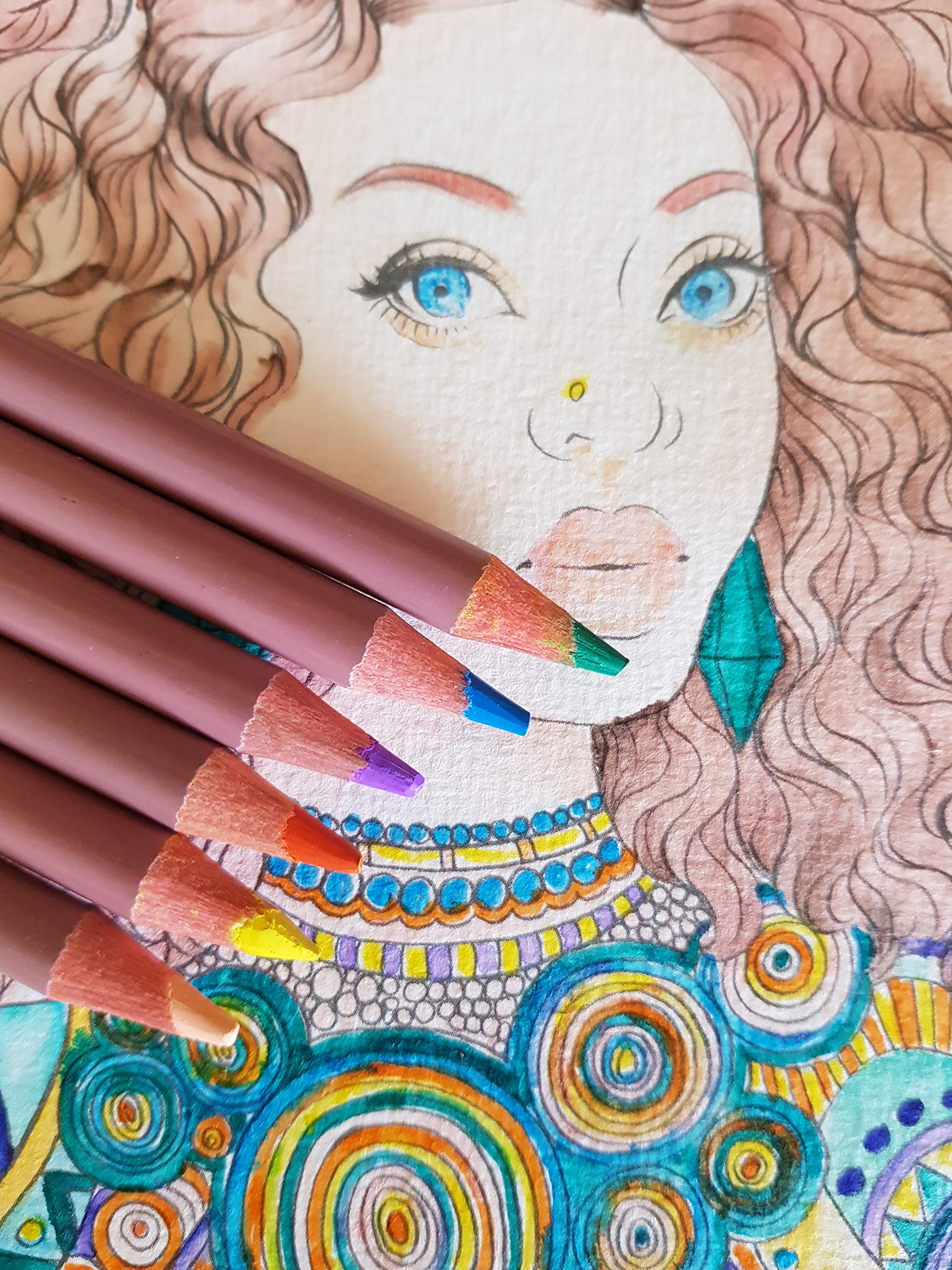 Anna Valacci Watercolor Colored Pencils for Artists, Set of