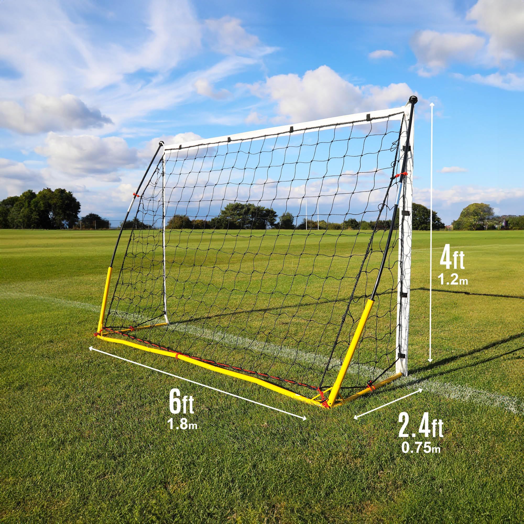 QUICKPLAY Kickster Fußballtor – Ultra Tragbare fussballtore für Garten Kinder & Outdoor Training – fussballtor Für Kinder & Erwachsene, 2 Größen 180x120cm & 240x150cm