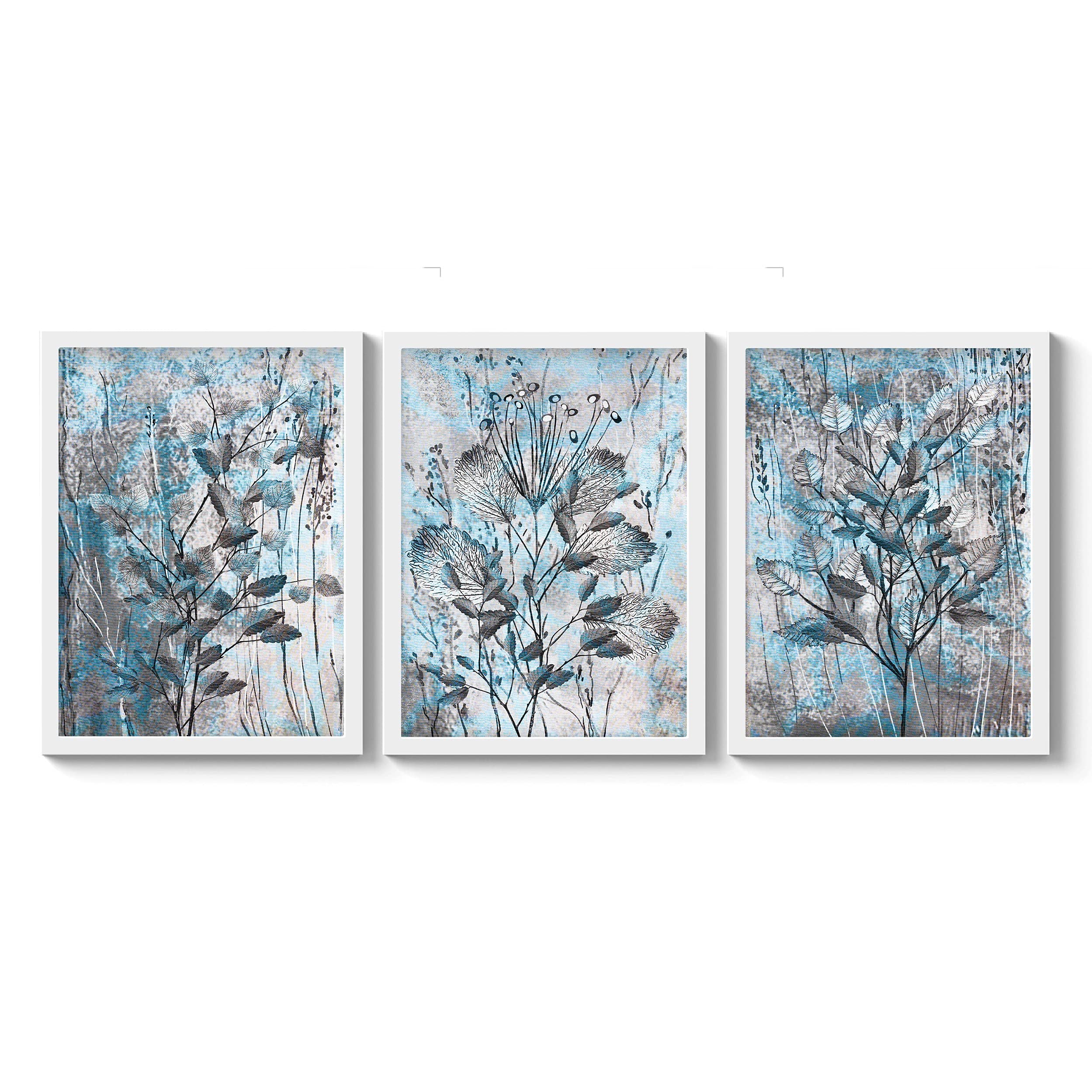 SC CREATIVES Oil Paintings Stylish Abstract Wall Hanging | Multicolor, 12 X 9 Inches, Glass Front Set of 3