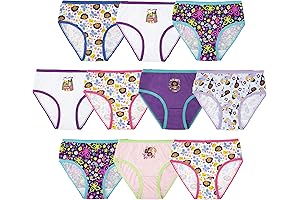Girls' Encanto 3T Panties: 10-Pack of Comfy Cotton Underwear Featuring Beloved Disney Princesses
