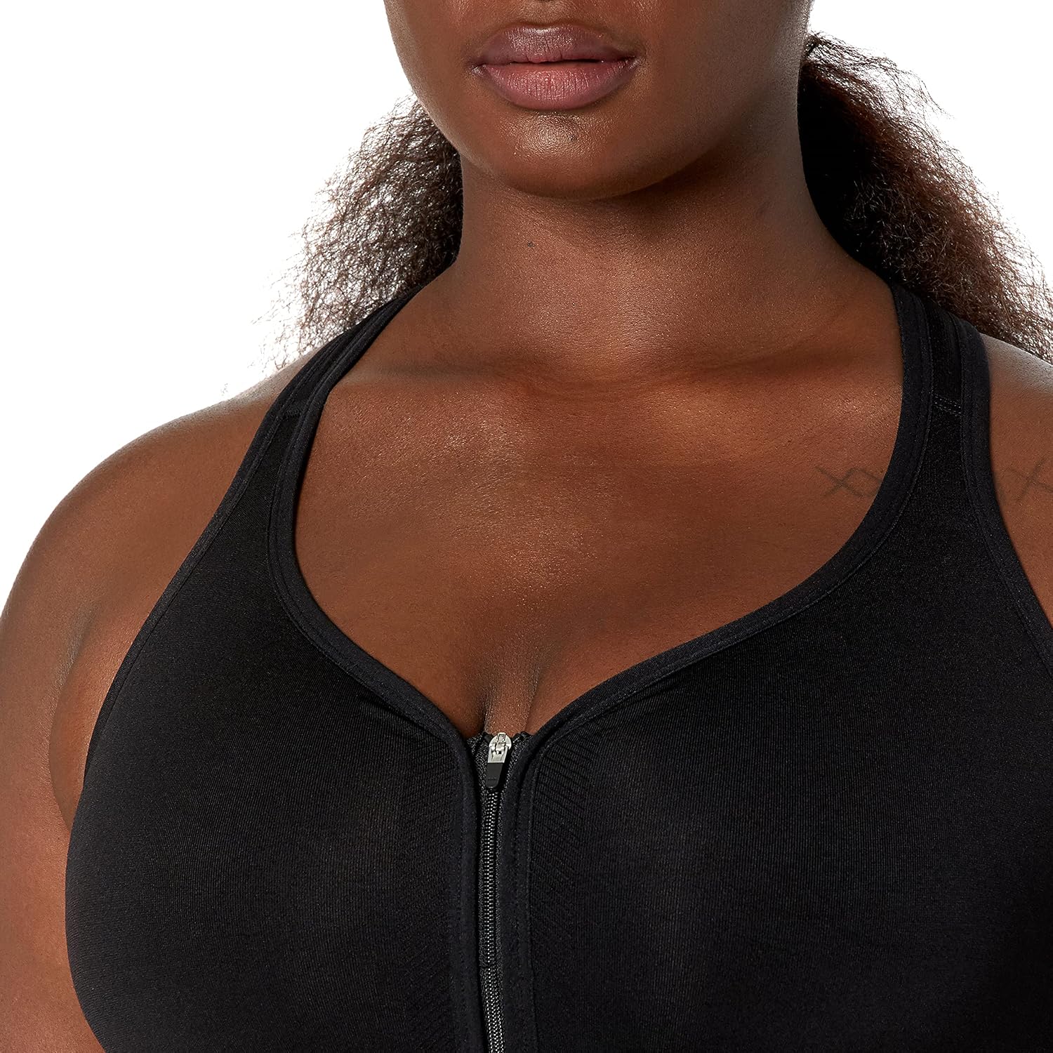 Amazon Essentials Women's Light-Support Seamless Zip-Front Sports Bra