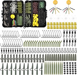Karpfen Rig Kit 216-teilig, Haken Wirbel Sleeves