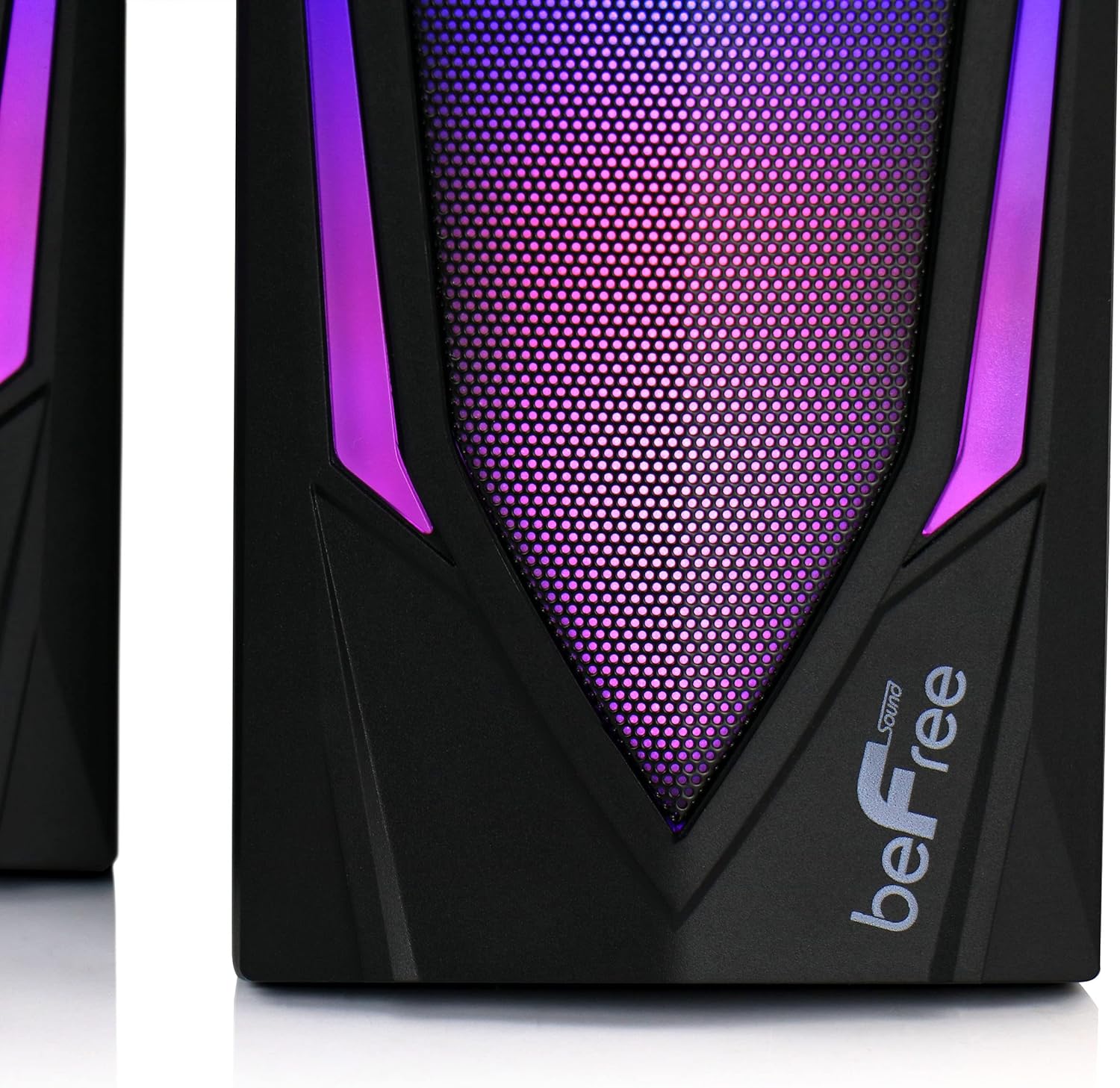 beFree Sound 2.0 Computer Gaming Speakers with LED RGB Lights