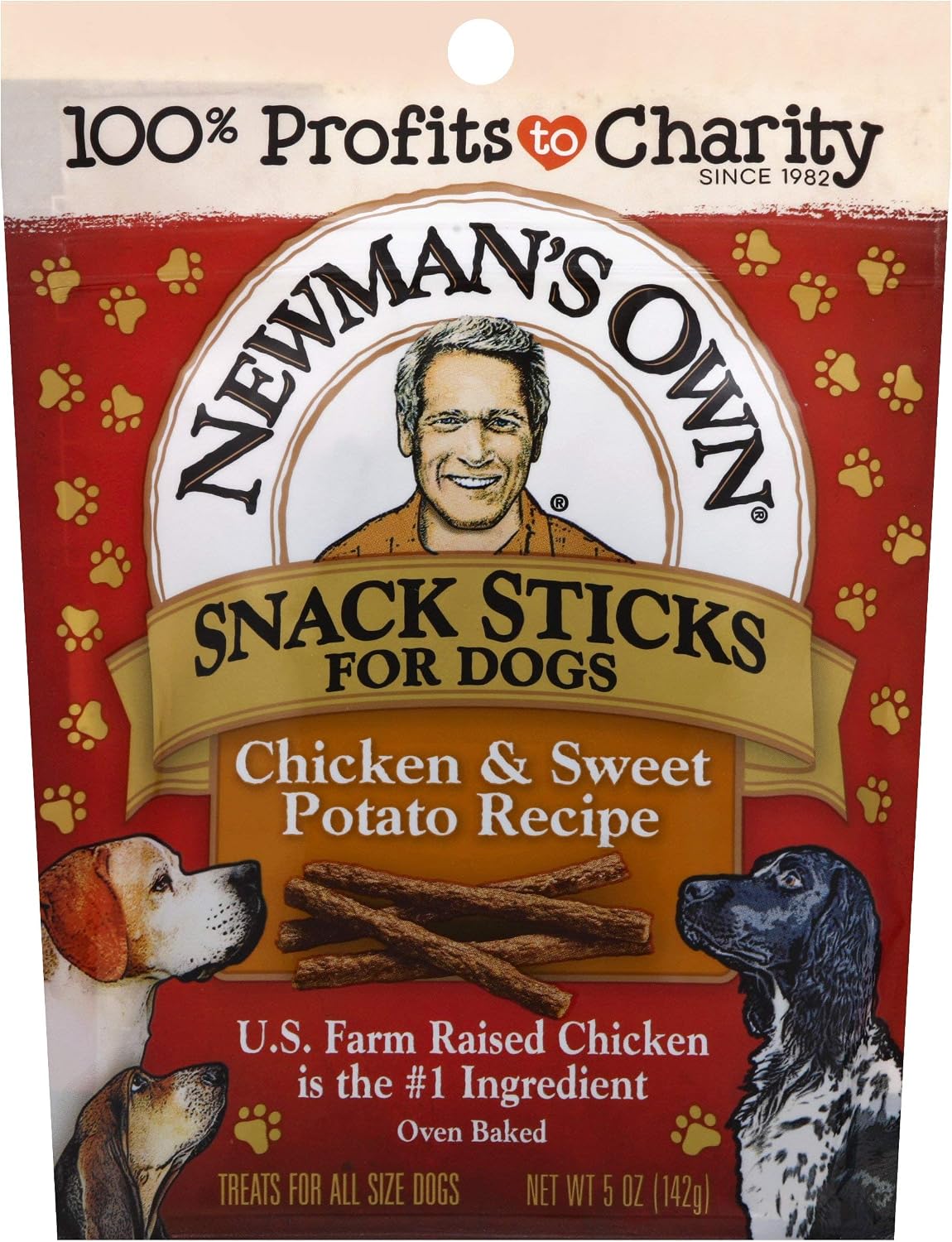 Newman's Own Snack Sticks for Dogs, 5-oz. (Pack of 8), Chicken & Sweet Potato