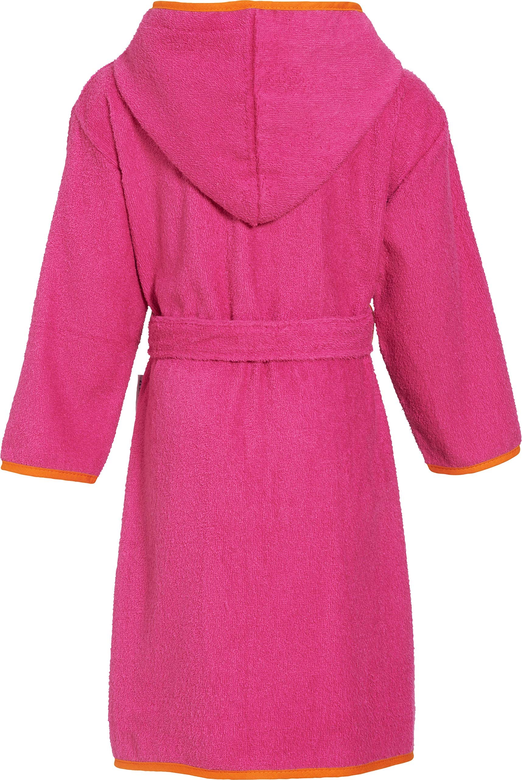 Playshoes Szlafrok kąpielowy dla dzieci, frotte, uniseks, różowa myszka, 146-152