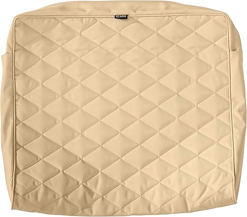 Classic Accessories Montlake FadeSafe FadeSafe - Funda de cojín acolchada resistente al agua 25 x 22 x 4 pulgadas de ancho color manzanilla