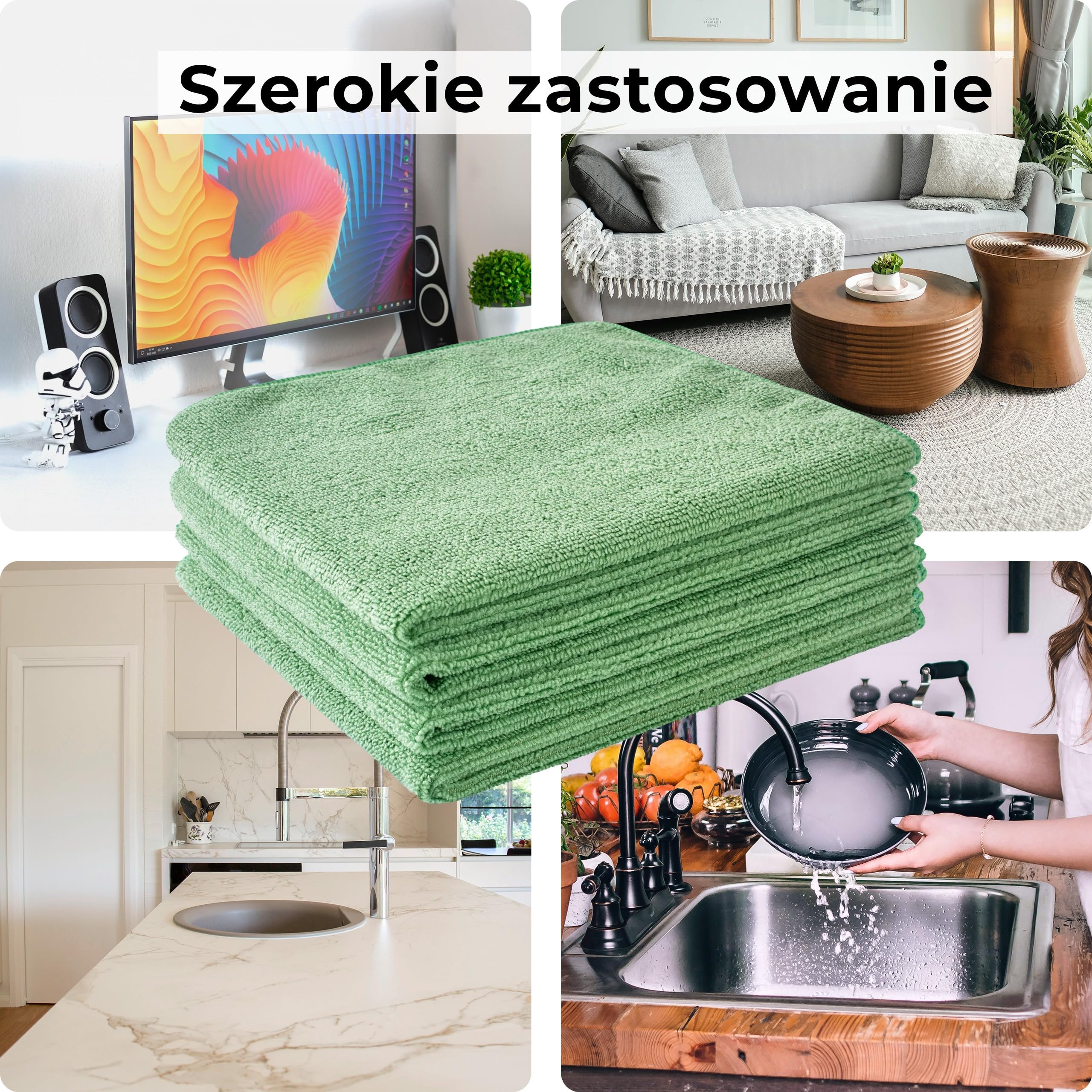 Quest ściereczka z mikrofibry All Purple do szyb i szkła 37x37 cm, 100 szt. | Chłonna ścierka do okien, luster, auta, AGD i mebli, bez smug, nie rysuje, do pracy na sucho i mokro, wielorazowa