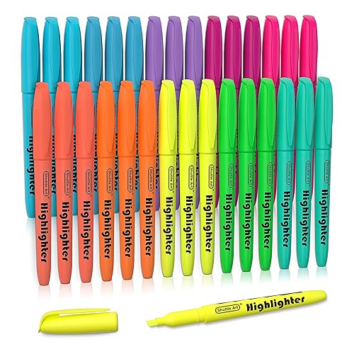 Shuttle Art Highlighters, 30 Pack Highlighters Assorted Colors, 10 Colors