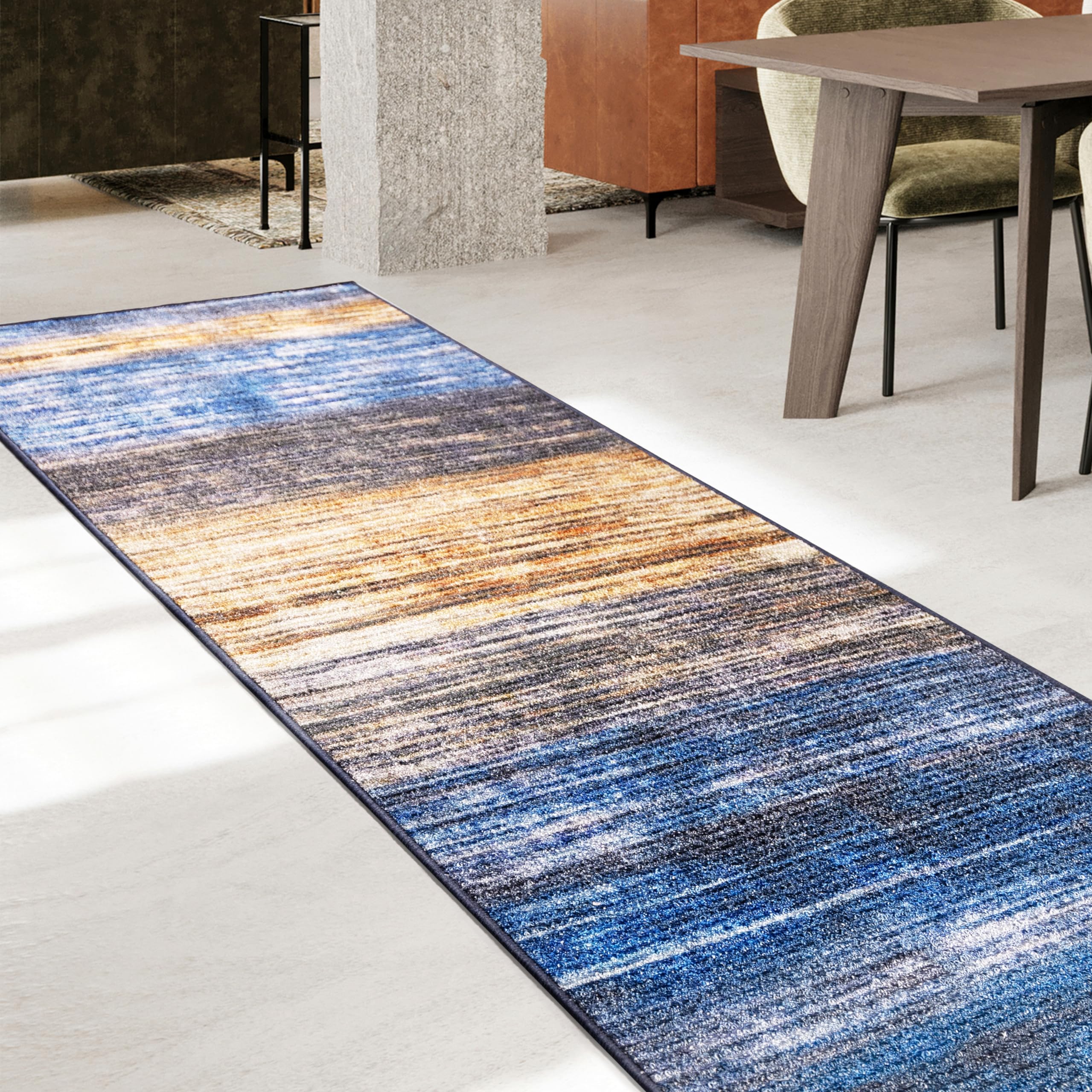 Tapis De Couloir/cuisine 80x100 Cm - Poils Courts Antidérapant - Beige/rouge, Vendu Au Mètre - Qualité Oeko-Tex