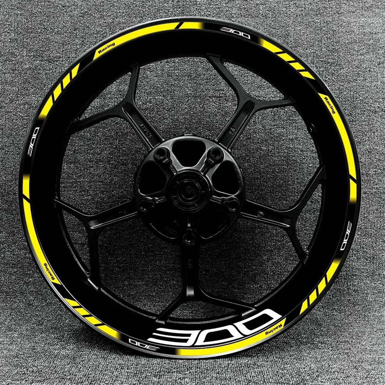 Reifenmodifikation, Motorradfelgenaufkleber, Radfolienrand, Reflektierende Aufkleberteile Für Z300(Style 7)