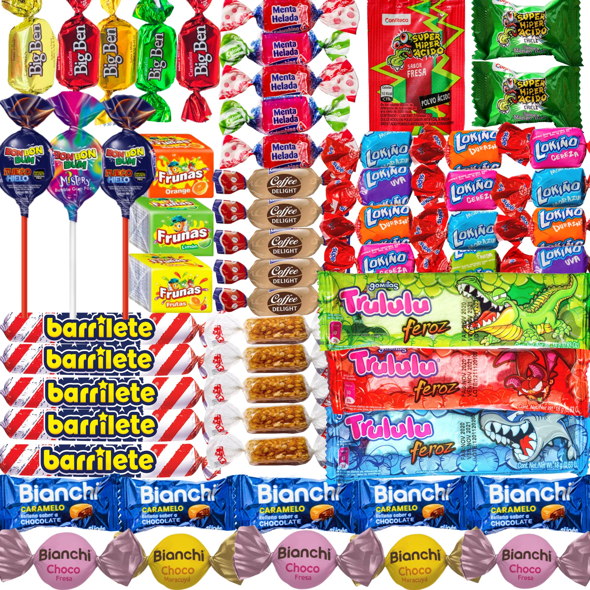 Buy Colombian Candy Assorment Bag of 60 Coffee Delight Barriletes