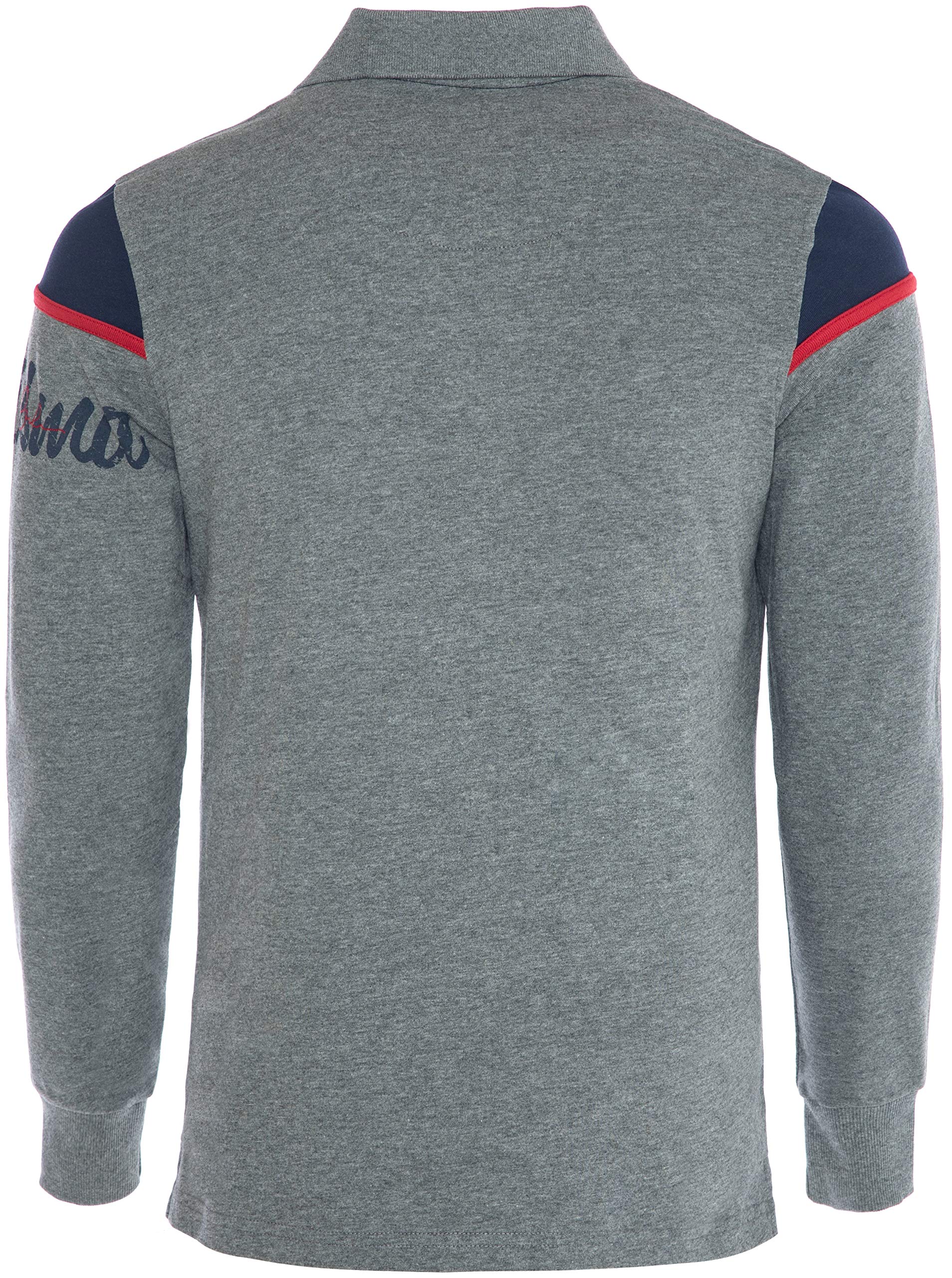 CARISMA Camiseta de manga larga informal para hombre, de corte regular con bordado de alta calidad, 3432 gris M