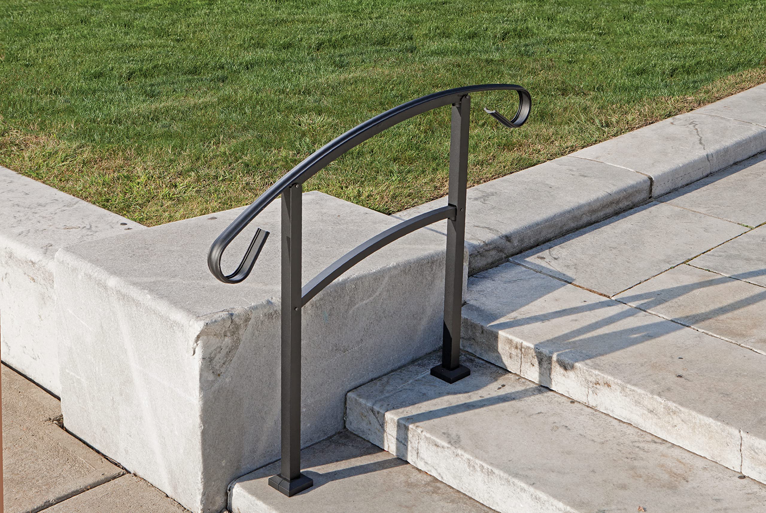 HandiRail 3-Step Aluminum Rail Kit, Matte Black