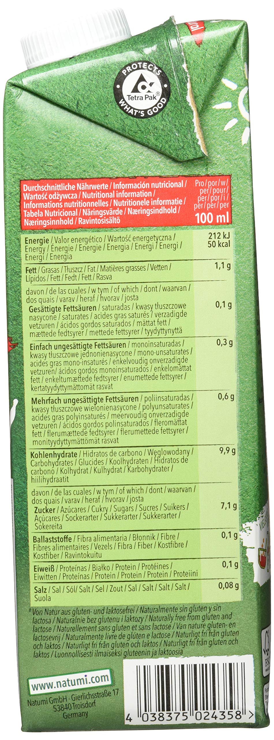 Natumi Reis Drink Natural Bio, 12er Pack (12 x 1.049 l)