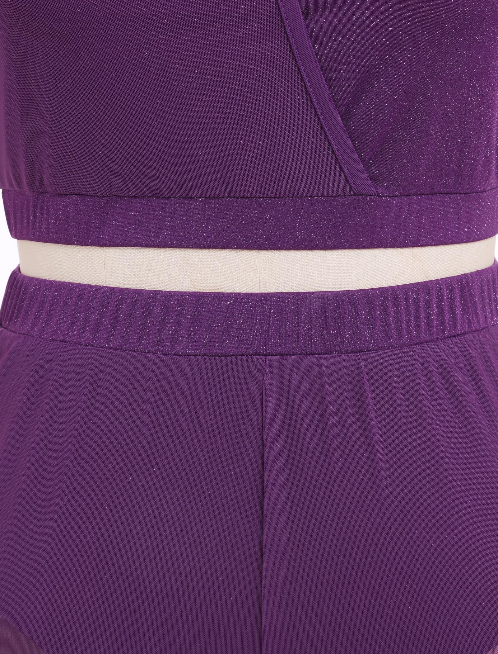 FYMNSI Costume de danse lyrique pour femme - Haut court sans manches avec pantalon large - Ensemble pour performance sur scène