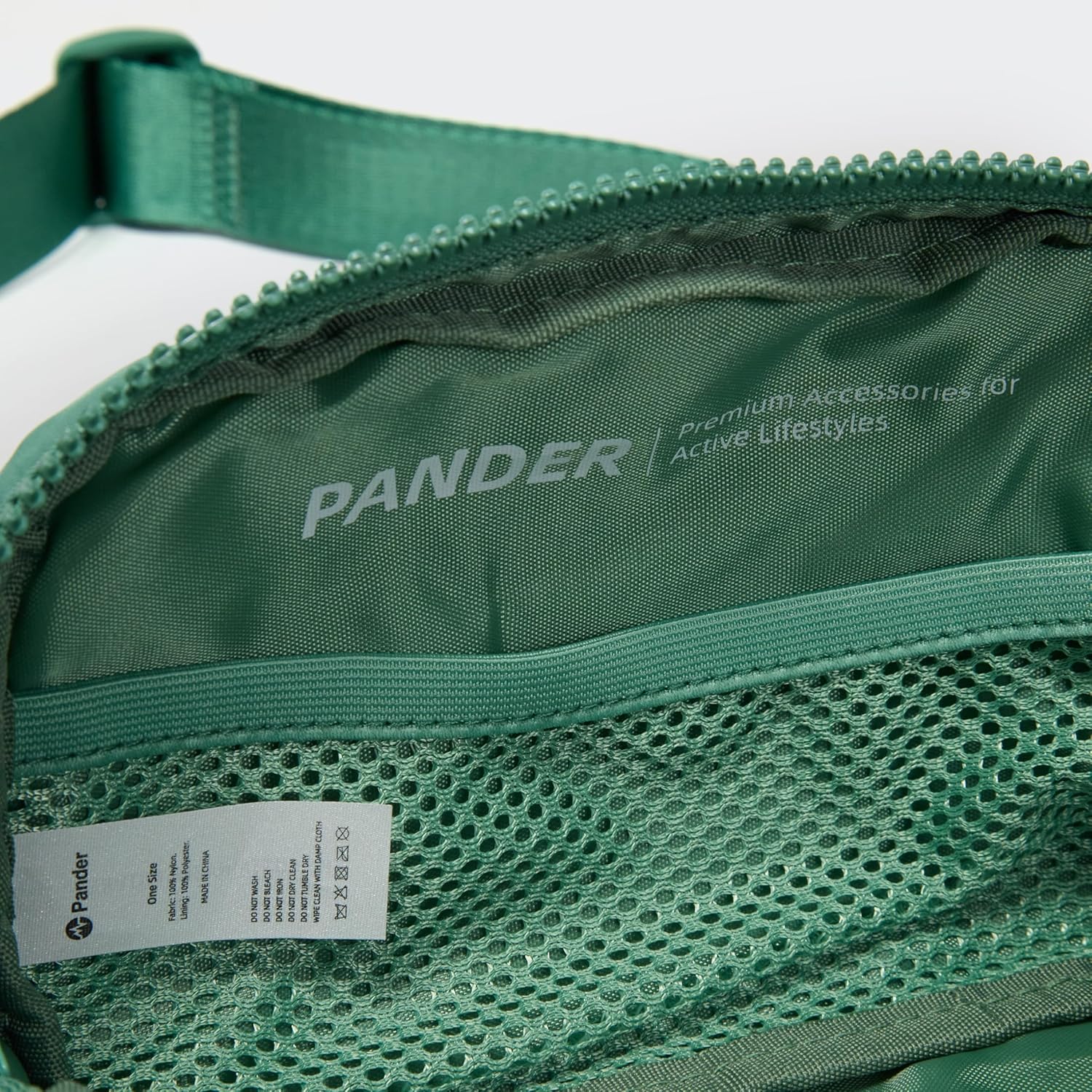 Pander Two Way Zipper Fanny Pack Nylon Everywhere Belt Bag for Women, Water Repellent Waist Packs, Crossbody Bags with Adjustable Strap (Eucalyptus Green) - Image 7