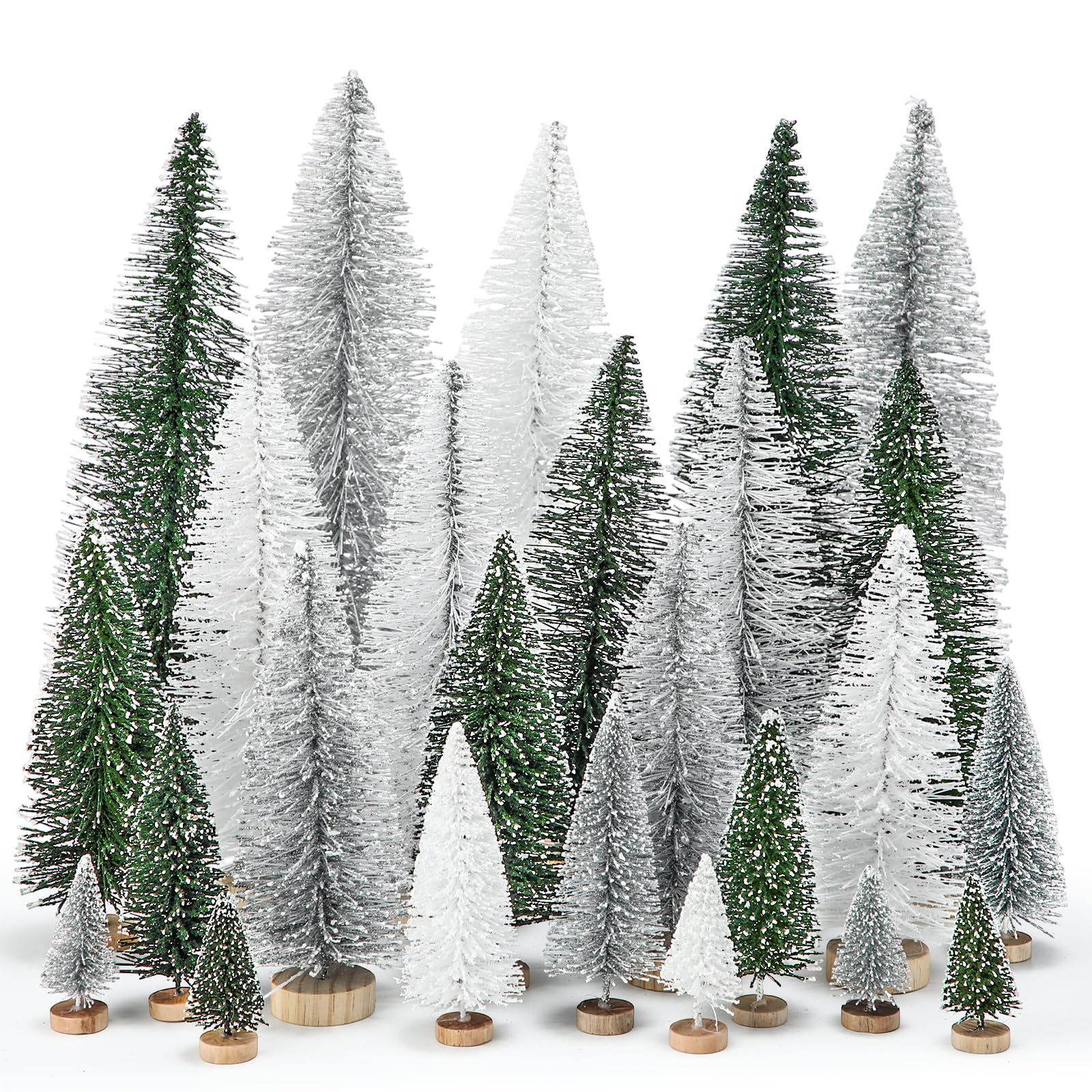 Amazon.com: Geetery 25 Pcs Mini Christmas Trees, Artificial Bottle
