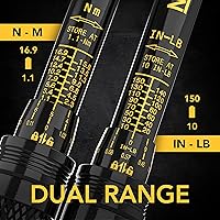 Vista 2 de LEXIVON Llave Dinamométrica de Libras-Pulgada 1/4 de Pulgada Dr. Engranaje de 72 Dientes Tipo Clic Bidireccional Microajuste 10~150 in-lb