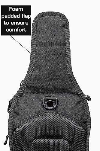 Miniatura 8 de Spartan Tactical ARC MKII EDC - Bolsa de hombro, funda para pistola incluida, transporte oculto, color negro