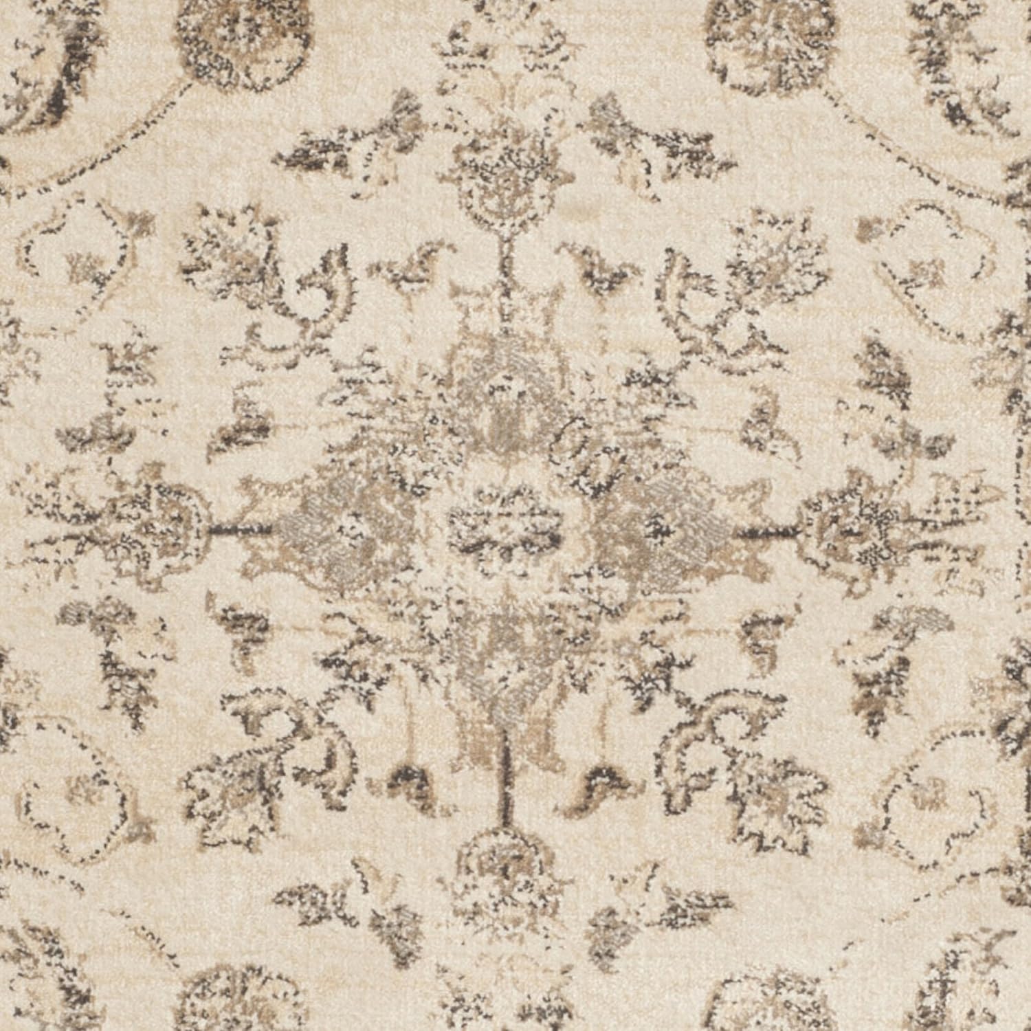 SAFAVIEH Vintage Collection Accent Rug - 2' x 3', Stone & Caramel, Oriental Traditional Distressed Viscose Design, Ideal for High Traffic Areas in Entryway, Living Room, Bedroom (VTG168-3450)
