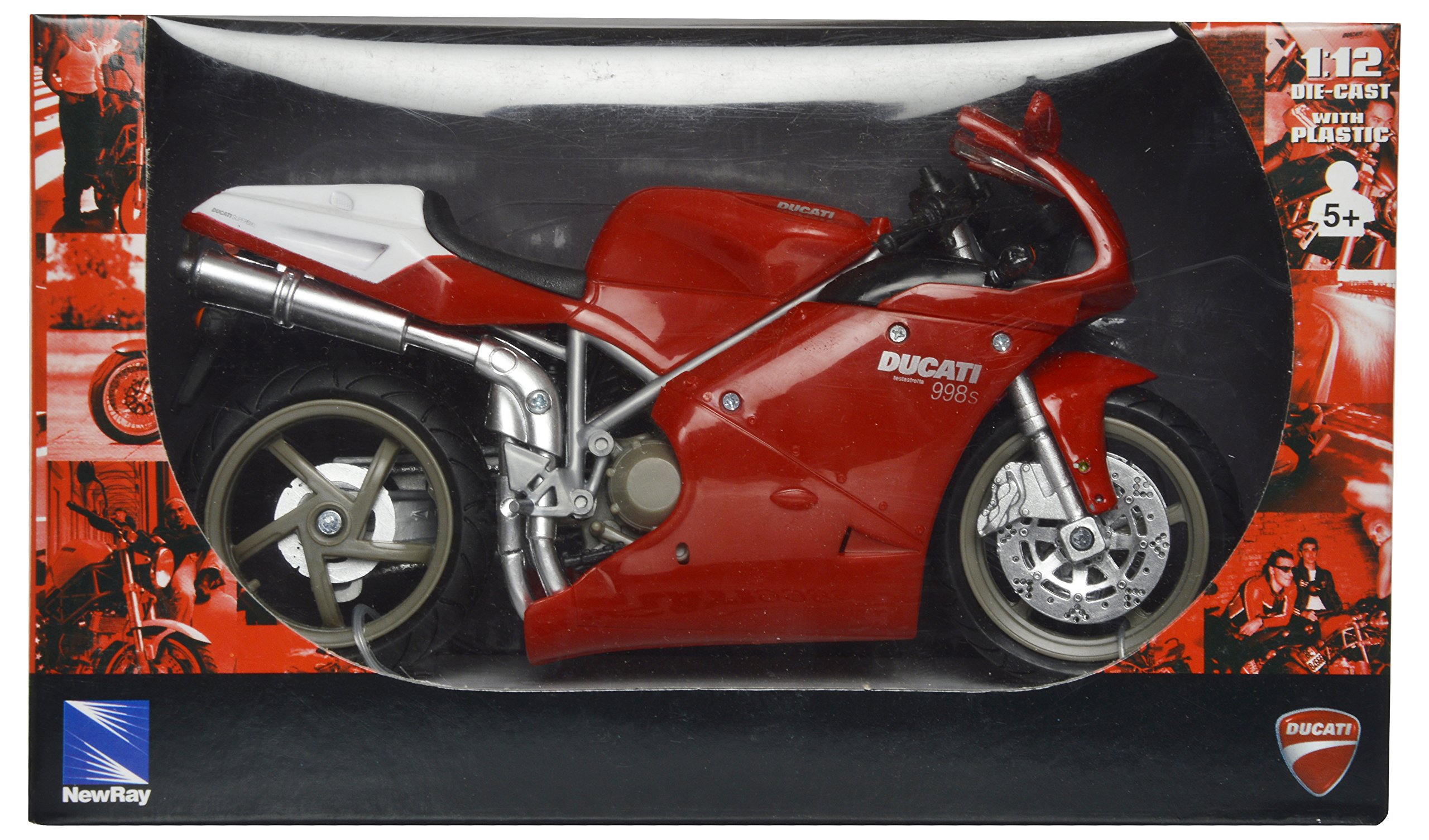NewRay Ducati 998s 1:12 Diecast Motorcycle Model (Red) : Amazon.in