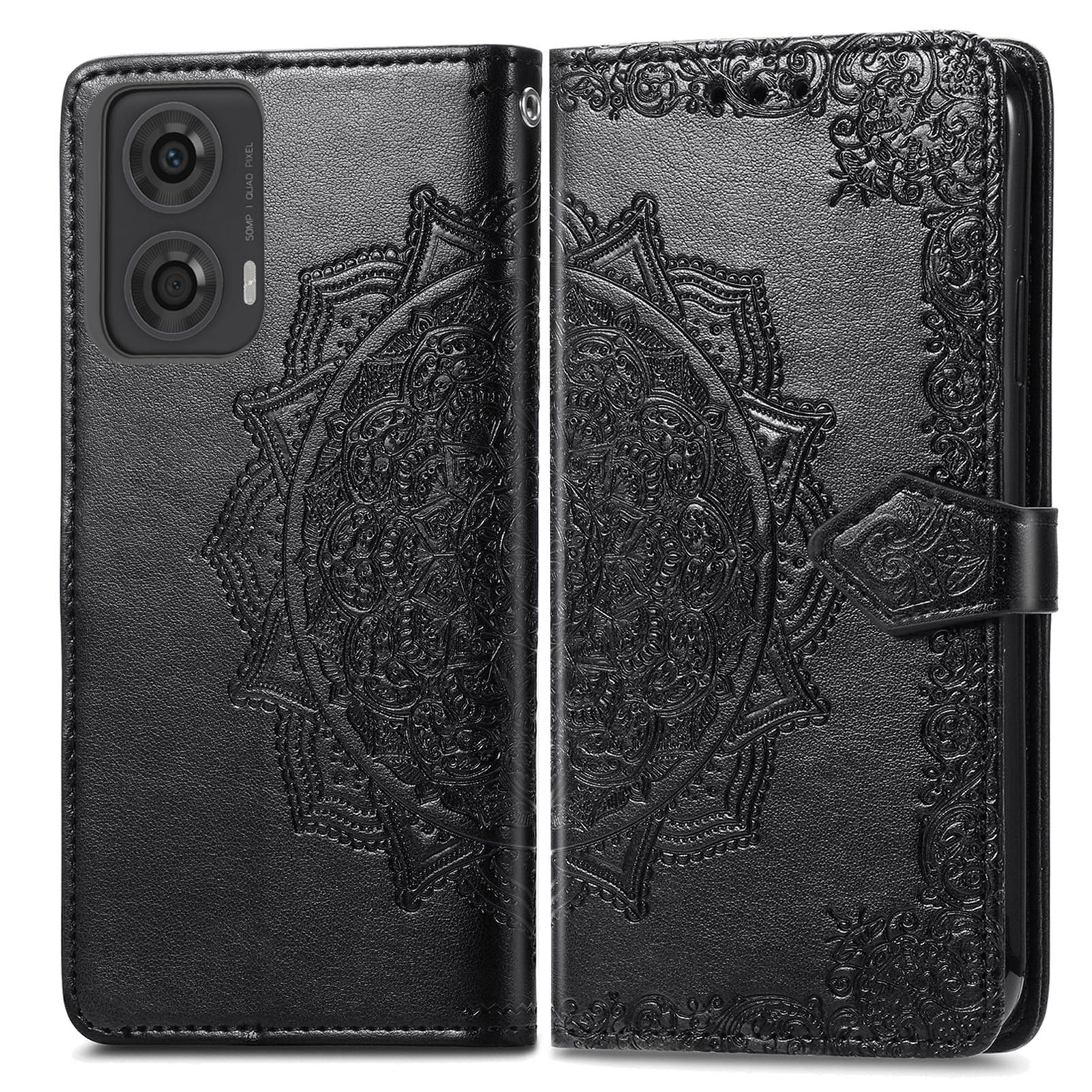 Custodia Portafoglio In Pelle Per Motorola G04/G24/E14 - Con