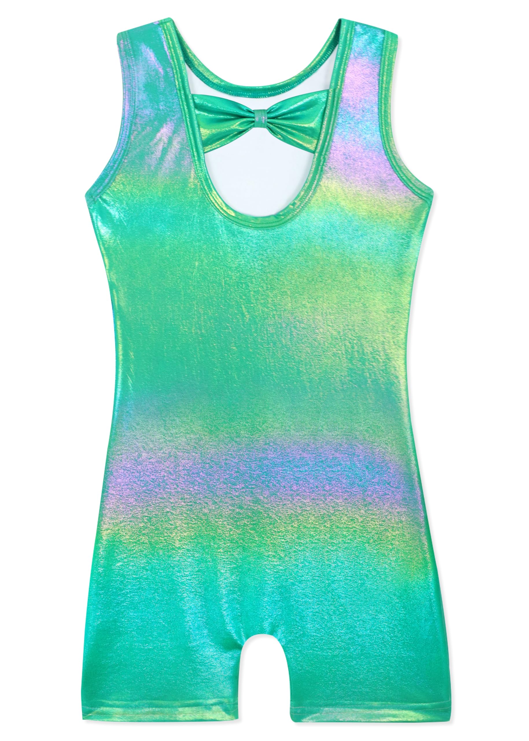 HOZIY Gymnastics Leotards for Girls with Shorts Toddlers Biketards Rainbow Unicorn Dinosaur Mermaid Leopard Flower Galaxy