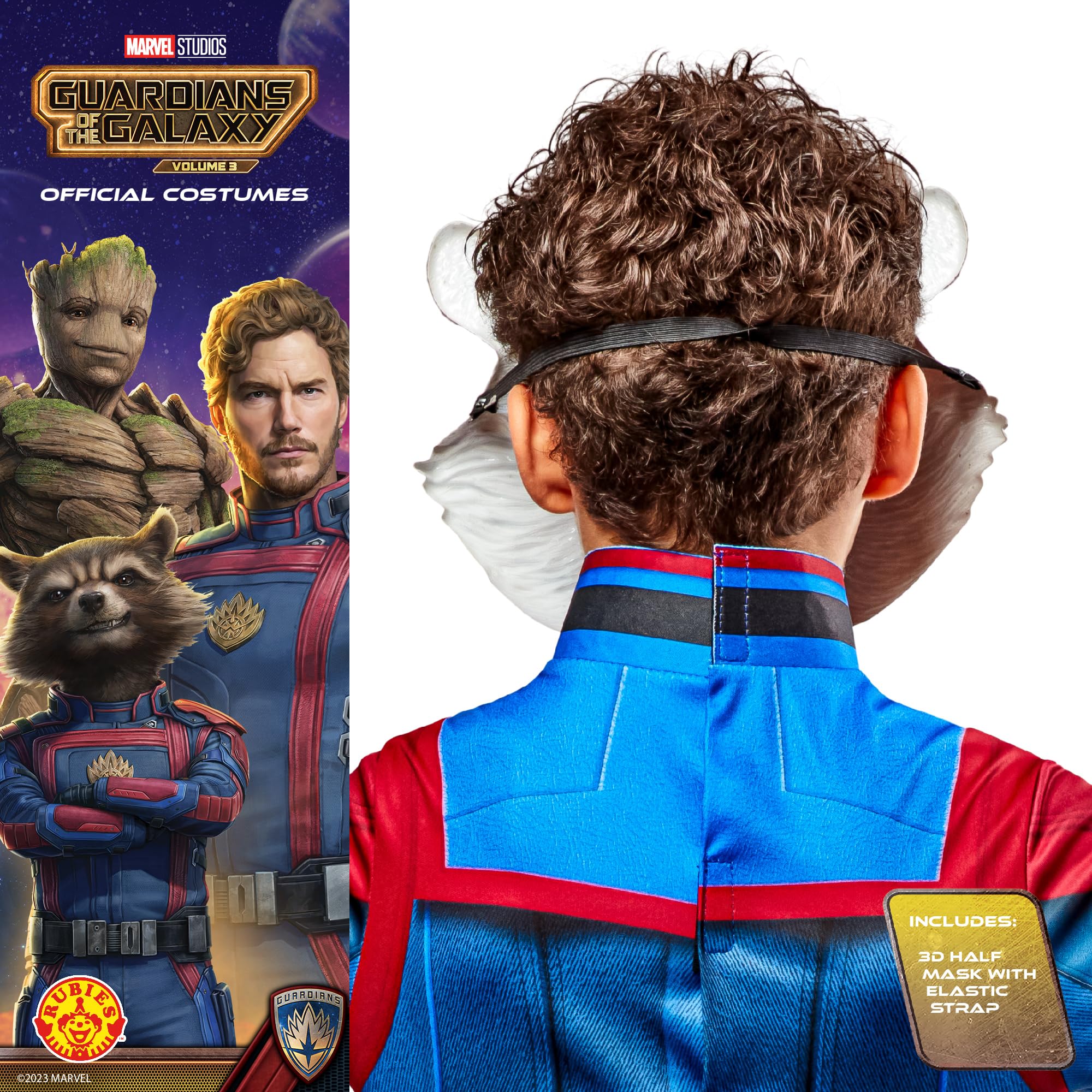 Rubies 2000339NS Rocket Child Mask Kids Fancy Dress, Boys, Multi Halloween Halloween, Child size - Image 2