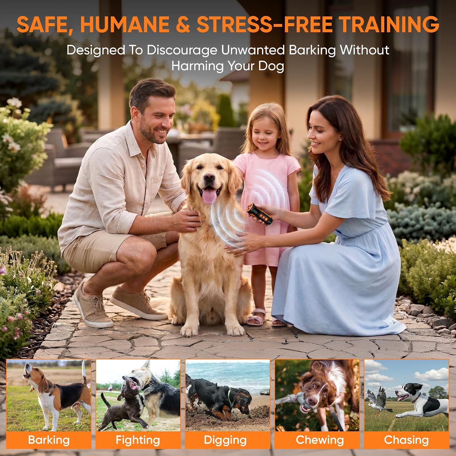 2026 Upgraded Anti Barking Device for Dogs, Ultrasonic Dog Bark Deterrent, Dog Bark Deterrent Devices, Best Anti-Barking Device, 4 Modes & LED Flashlight & LCD Screen Portable Indoor & Outdoor