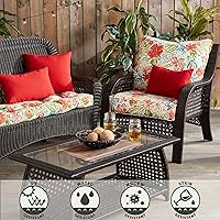 Vista 79 de Greendale Home Fashions 2-Piece Outdoor Deep Seat Cushion Set, Steel Blue Stripe