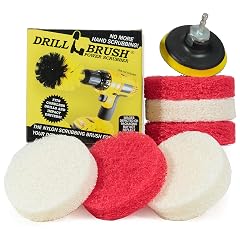 Bathroom - Cleaning Supplies - Drill Brush Power Scrubber Pads - Shower Cleaner - Bathtub - Bath Mat