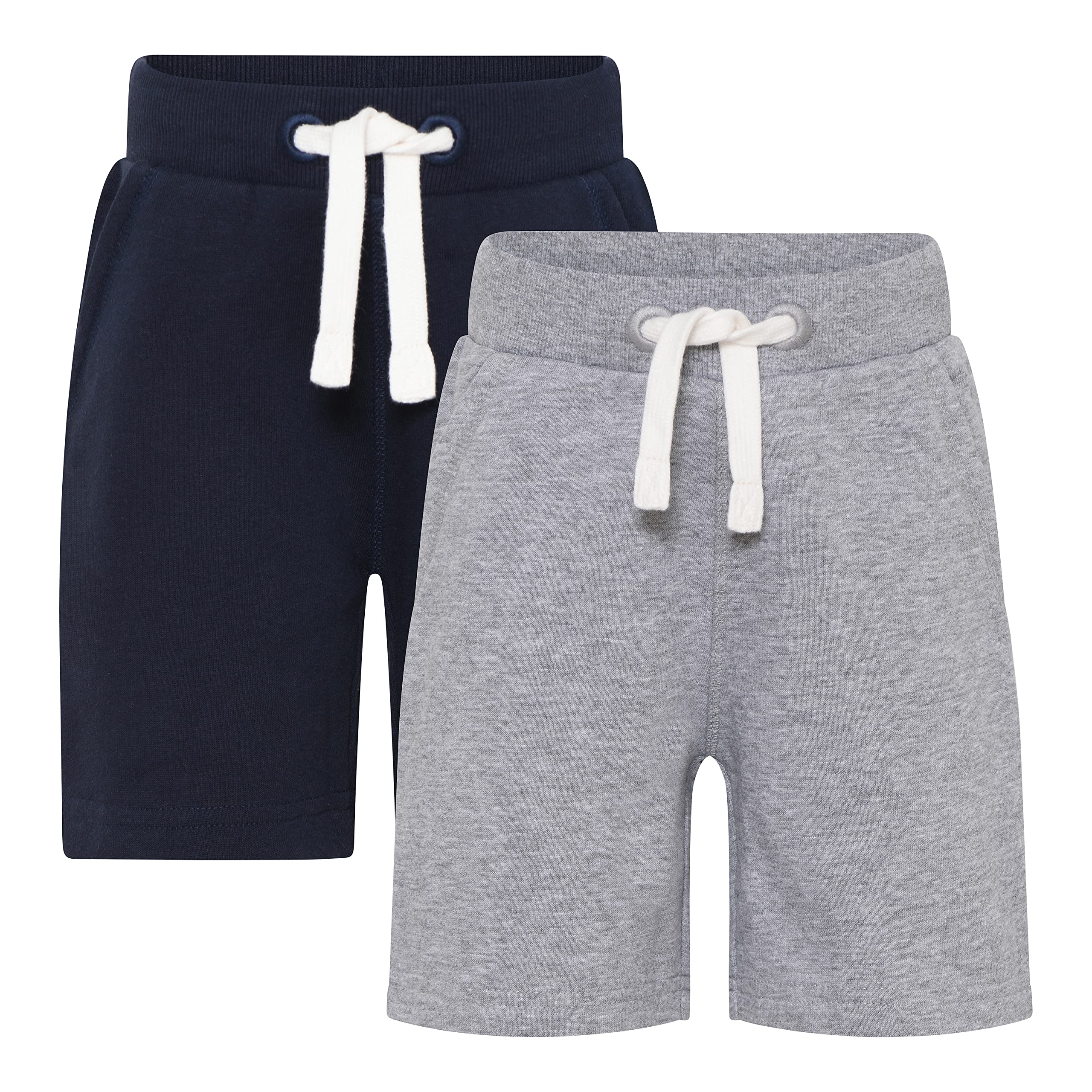 MINYMO - Basic Casual Sweat Short (Confezione da 2), Pantaloncini Casual Unisex - Bambini e Ragazzi
