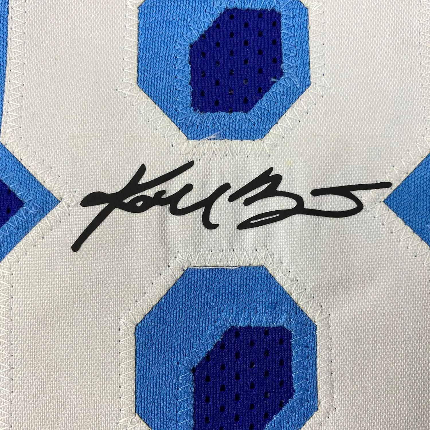 Facsimile Autographed Kobe Bryant #8 Los Angeles LA Retro Blue Reprint Laser Auto Basketball Jersey Size Men's XL - Image 2