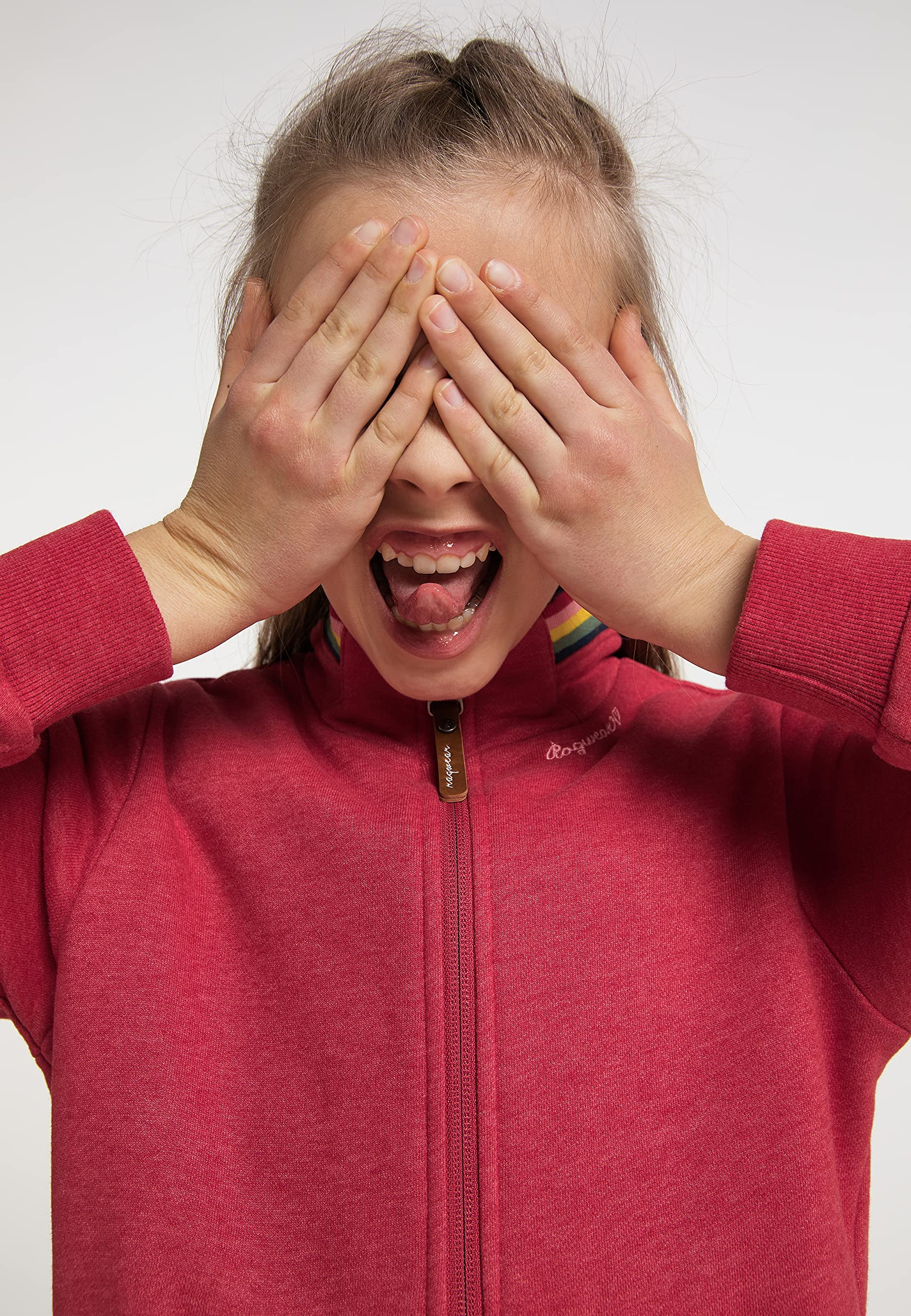 Ragwear Mädchen Übergangsjacke MAJDA – Sweatjacke mit Reißverschluss & Regenbogen-Stehkragen – Leichte Kinder Jacke für Frühling & Herbst – Bequem & weich 128–164