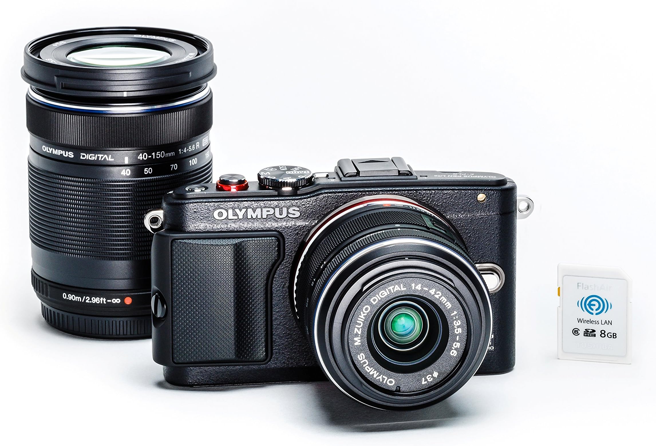 Olympus PEN E-PL6 Two Lens Kit + FlashAir Memory Card