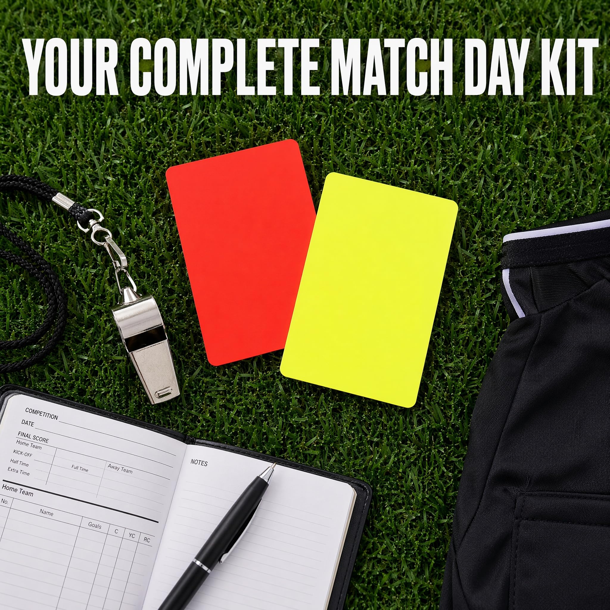 Tarjetas Arbitro Futbol PVC Amarillas Rojas 8x10.5 cm Impermeables Juego