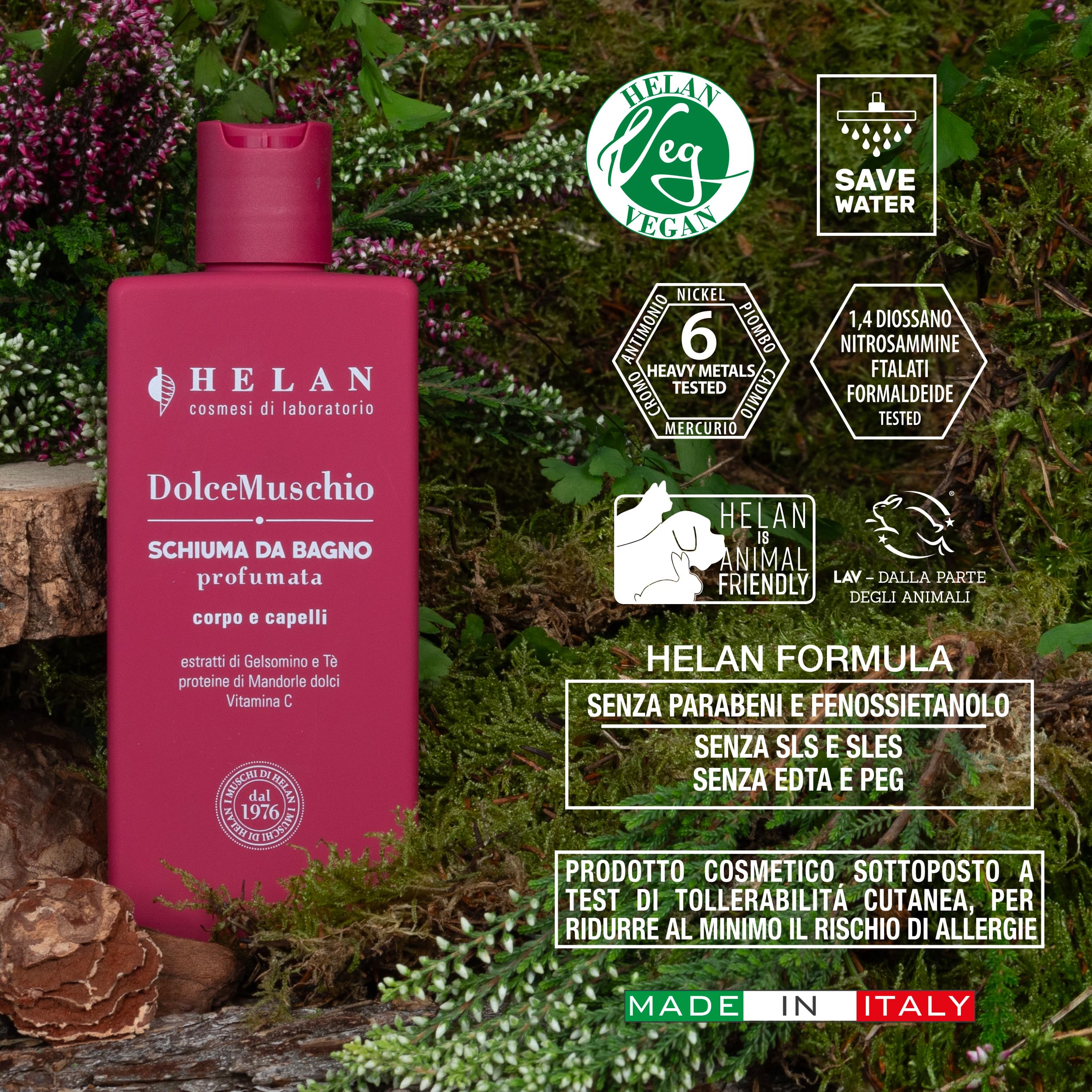 Helan Dolce Muschio Dolce Muschio zestaw upominkowy dla kobiet i mężczyzn, z perfumowanymi kremami do ciała, perfumami, pianką do kąpieli do włosów i ciała Dolce Muschio, połączenie zapachów