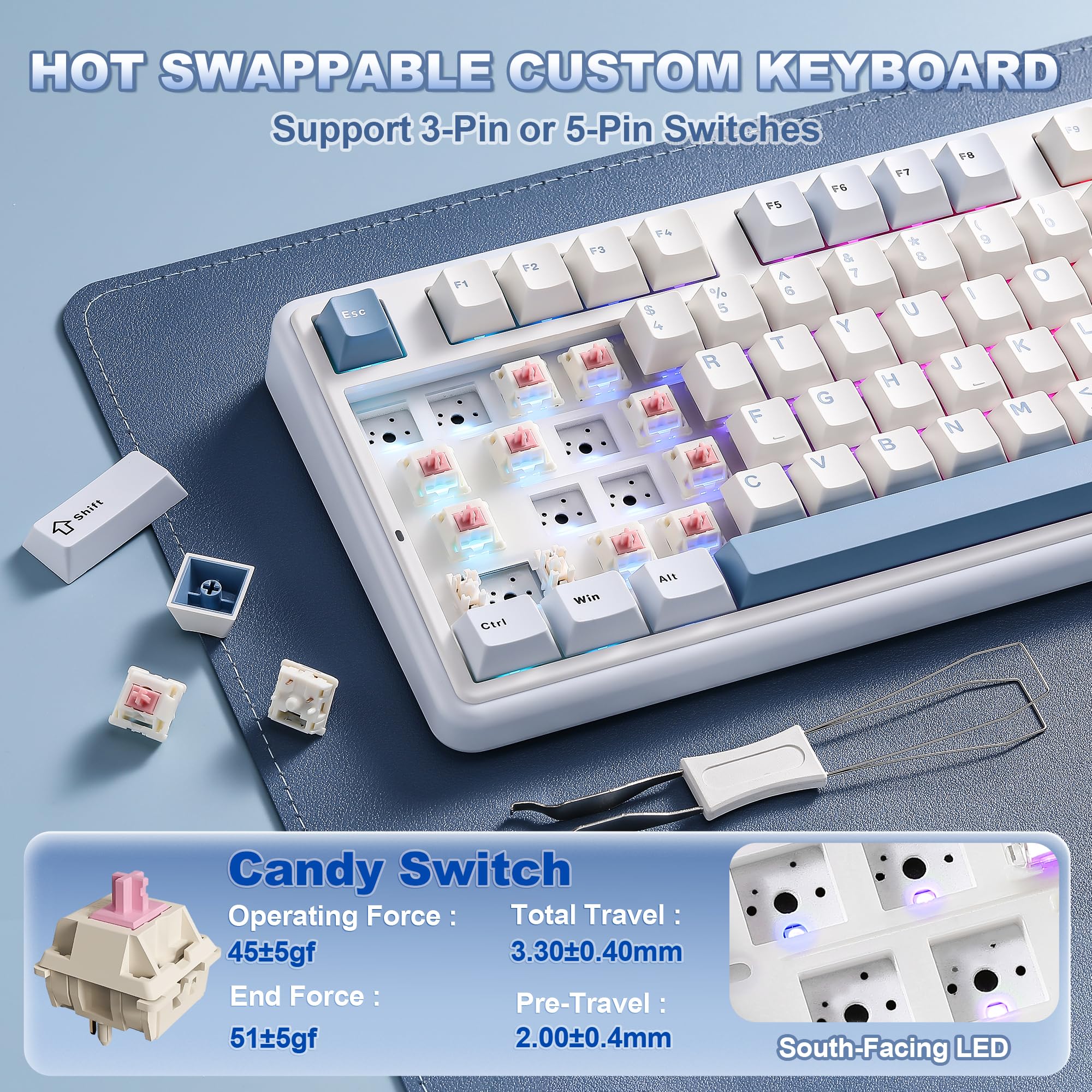 Amazon | YUNZII B98 PRO QMK/VIA ワイヤレス メカニカル ゲーミング