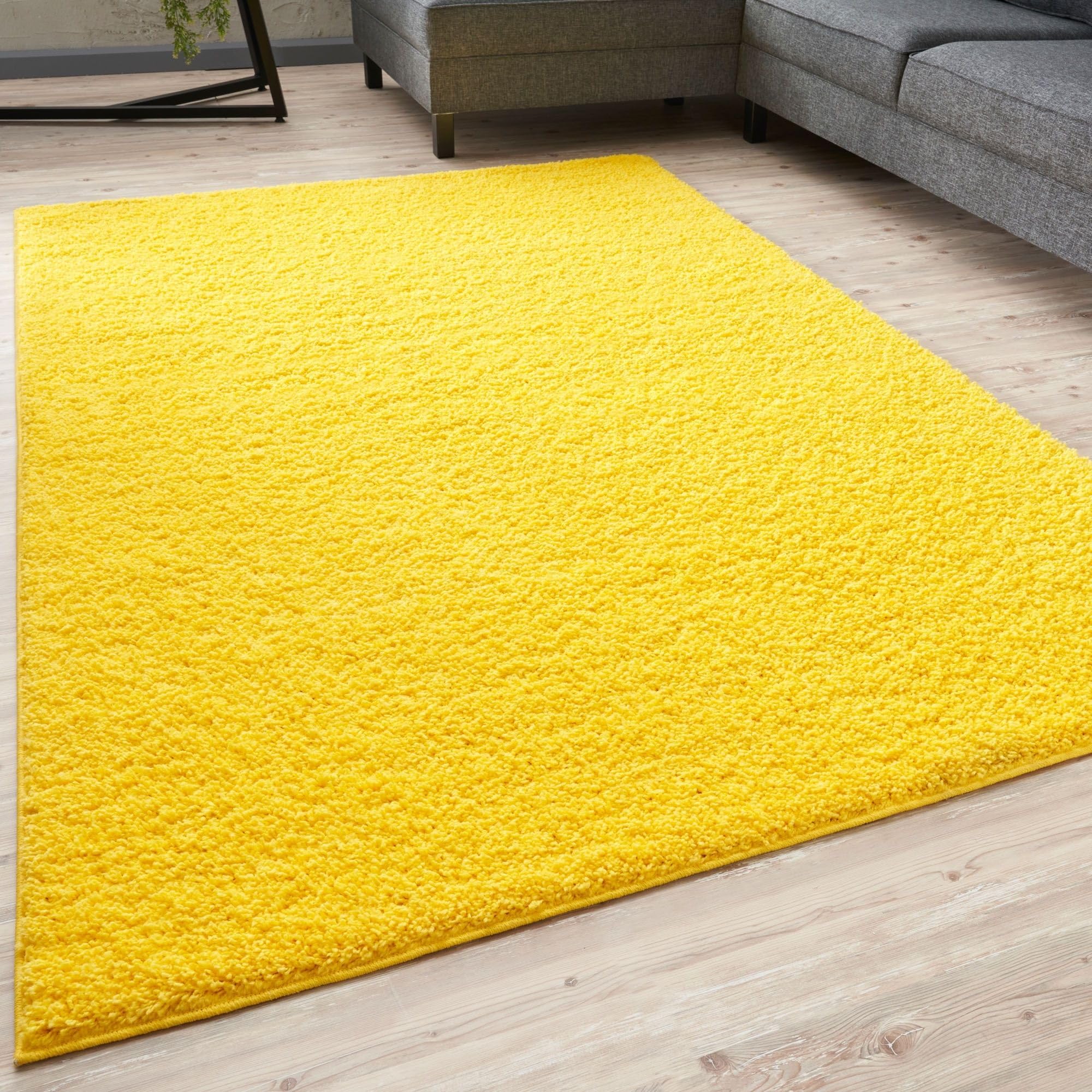 THE RUGS Living Room Rug - Shaggy Soft And Elegant Carpets For The Bedrooms And Kitchen, Easy To Clean, Many Different Sizes (240x340 cm, Yellow)