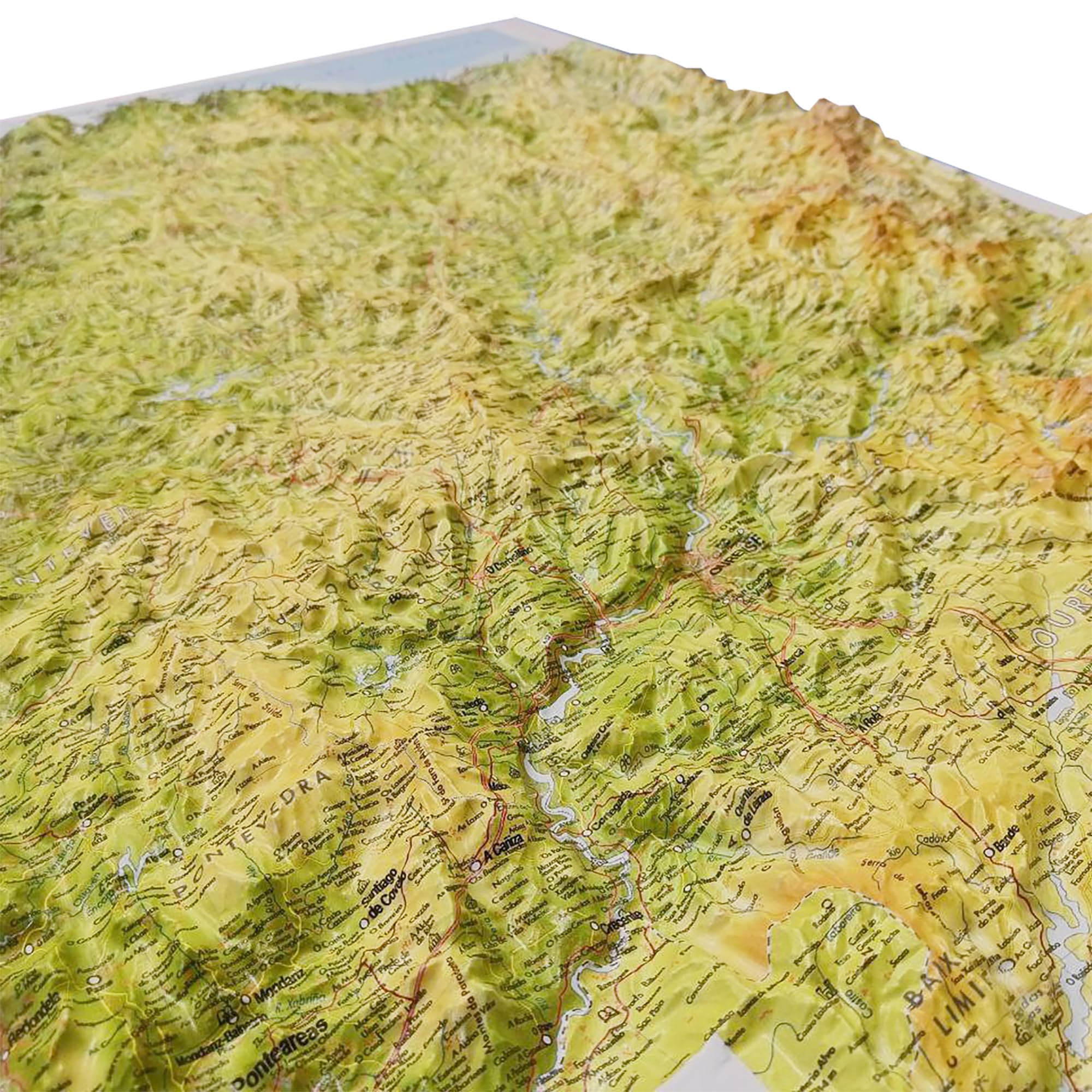 Mapa en relieve Galicia. Escala 1:250.000, 105x95 cm