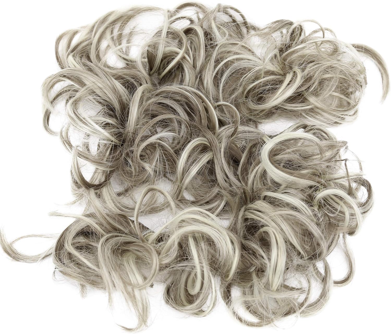 CAISHA XXL Hairpiece Scrunchy Updo Bridal Hairstyle Voluminous Curly Messy Bun Dirty Blonde Mix HW38