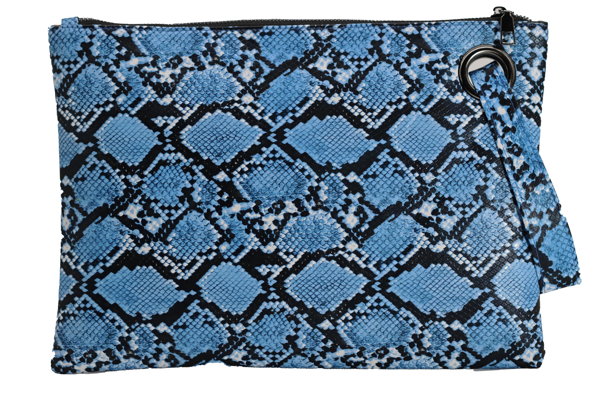 Amaze Women's Oversized Envelope Clutch Purse, Large PU Leather Evening Bag with Wristlet Strap for Wedding &amp; Party