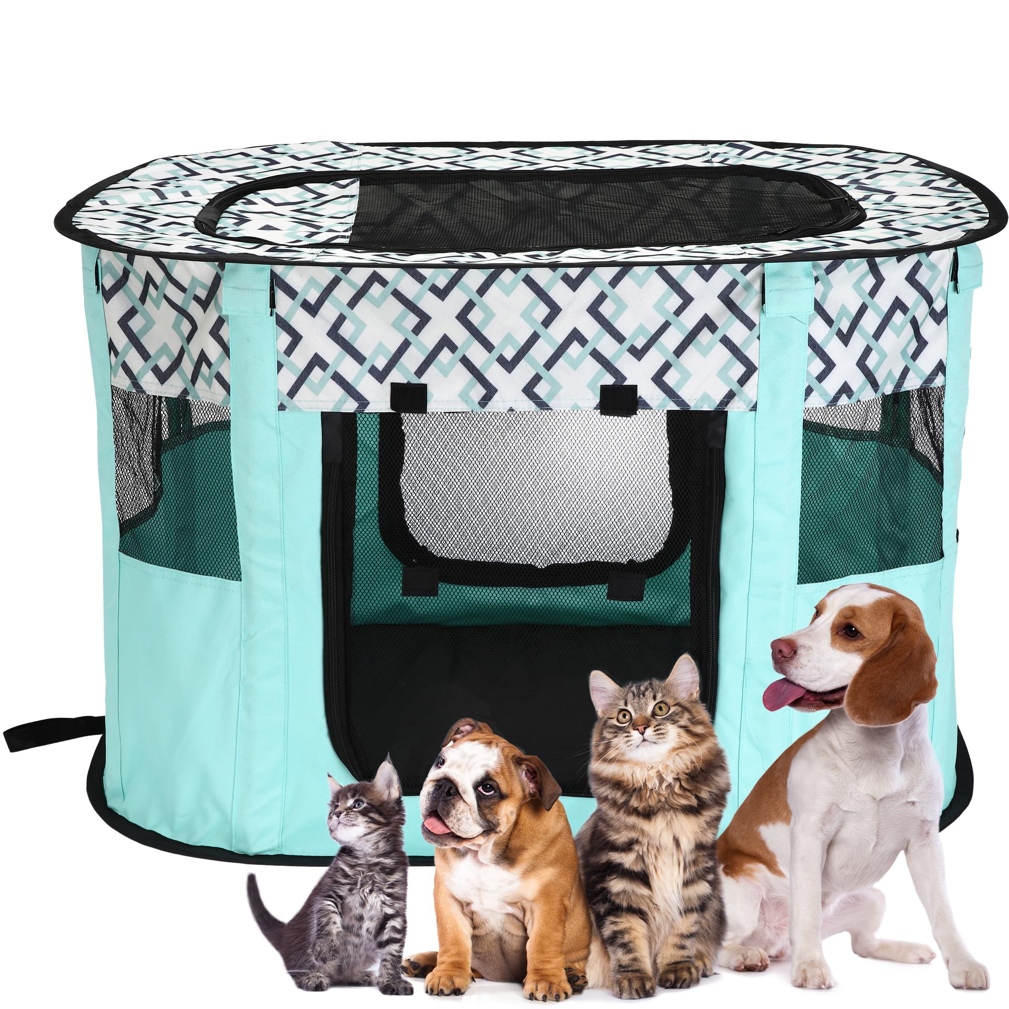 Parc pliable pour animal de compagnie cage portable robuste Sea Team L