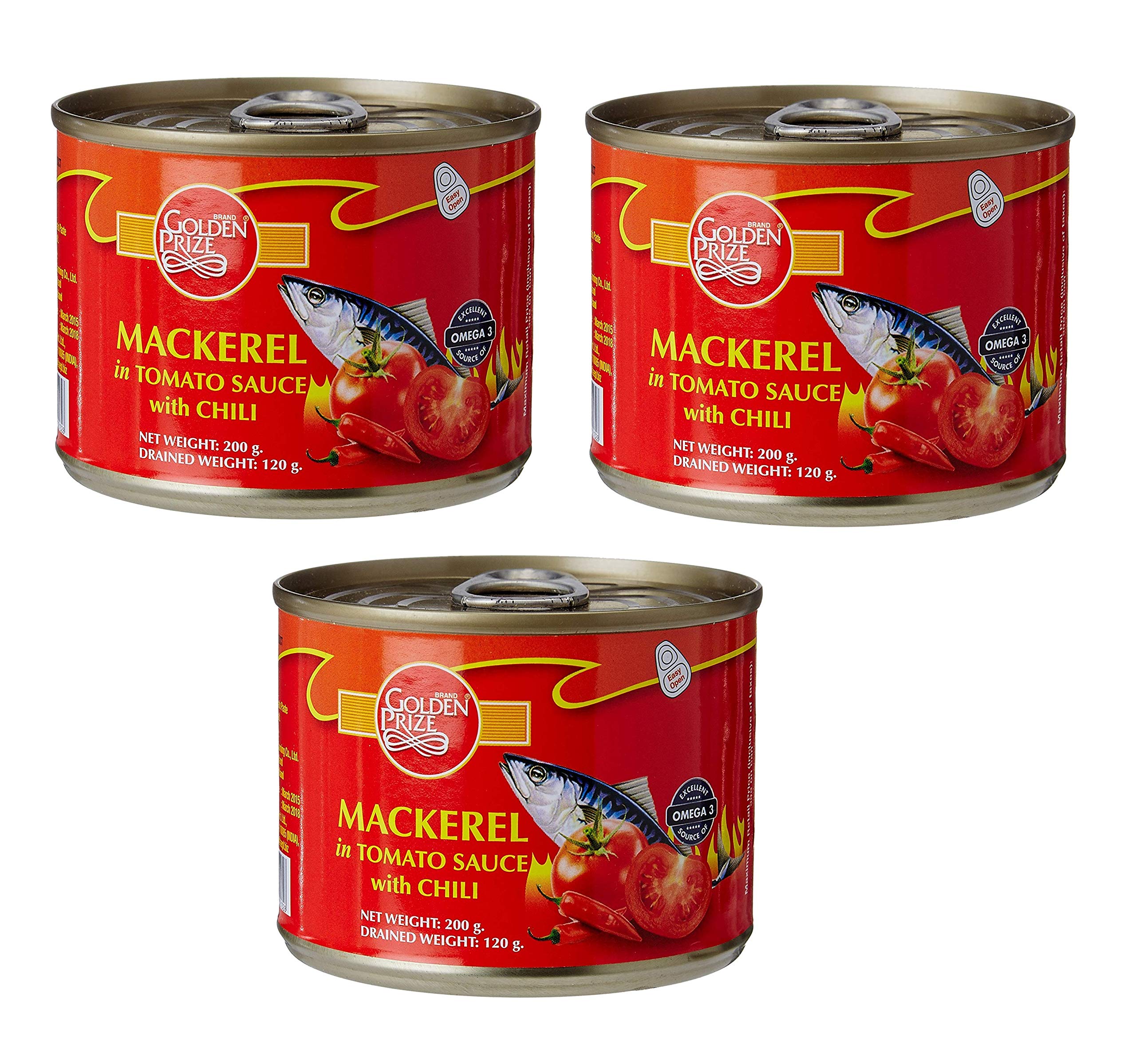 Golden Prize Mackerel In Tomato Sauce W/Chili 200 Gms Each - Pack of 3 Units (B07WVY2DH1) Amazon Price History, Amazon Price Tracker