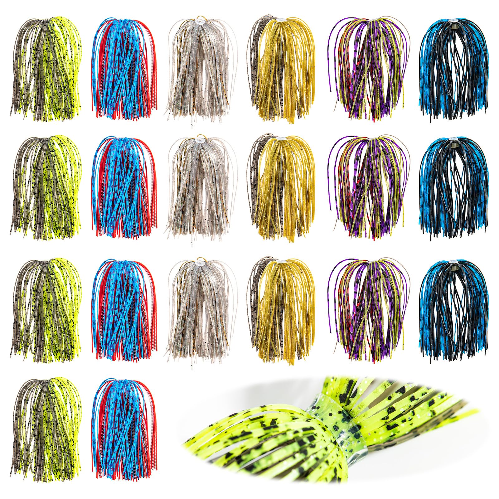Fishing Lures Rubber Jig Skirt Material Spinner Bait Skirts