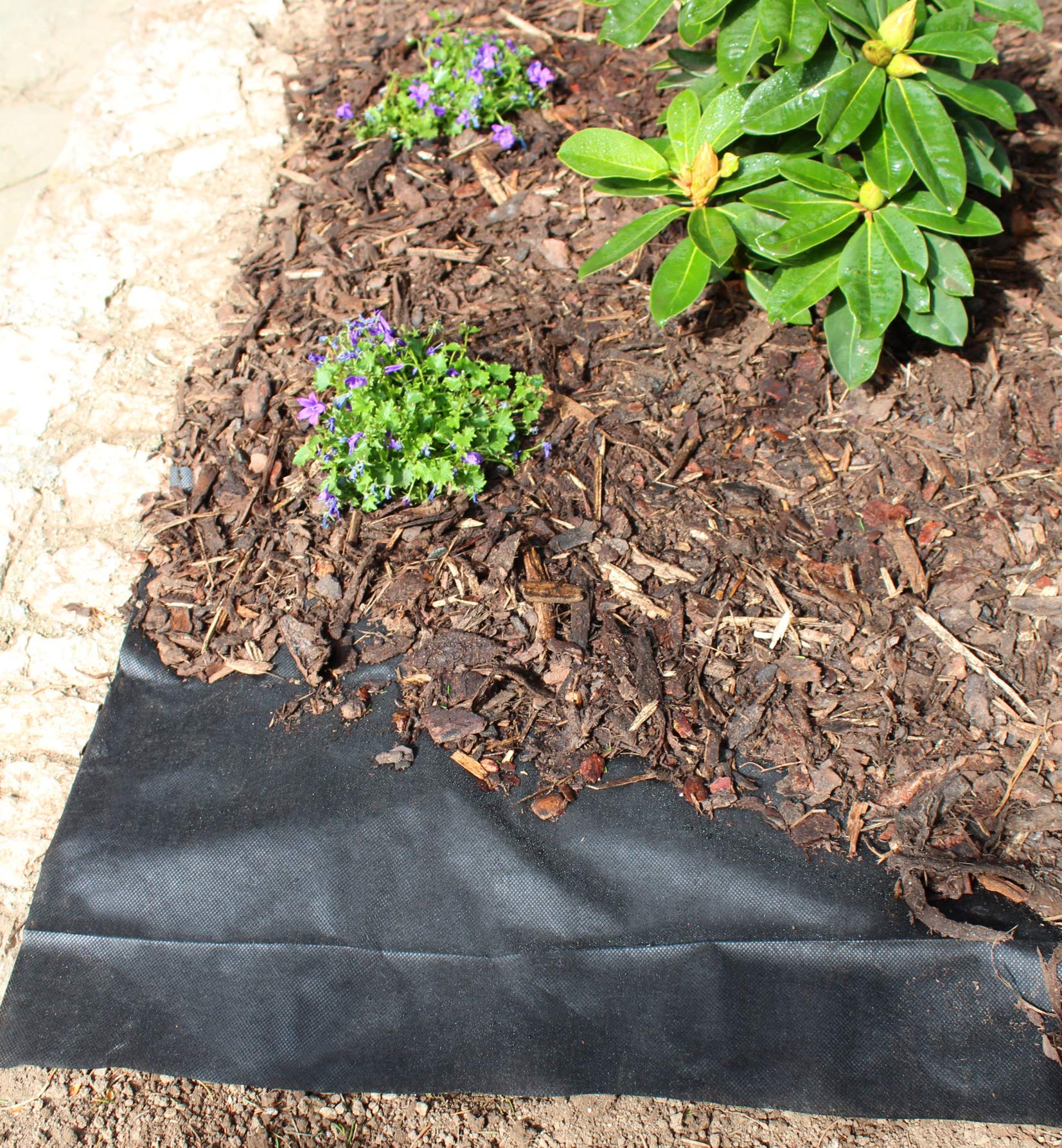 Windhager Unkraut-Vlies, Gartenvlies, Mulchfolie, Mulchvlies, Unkrautfolie, 25 x 2 m, 50 g/m²